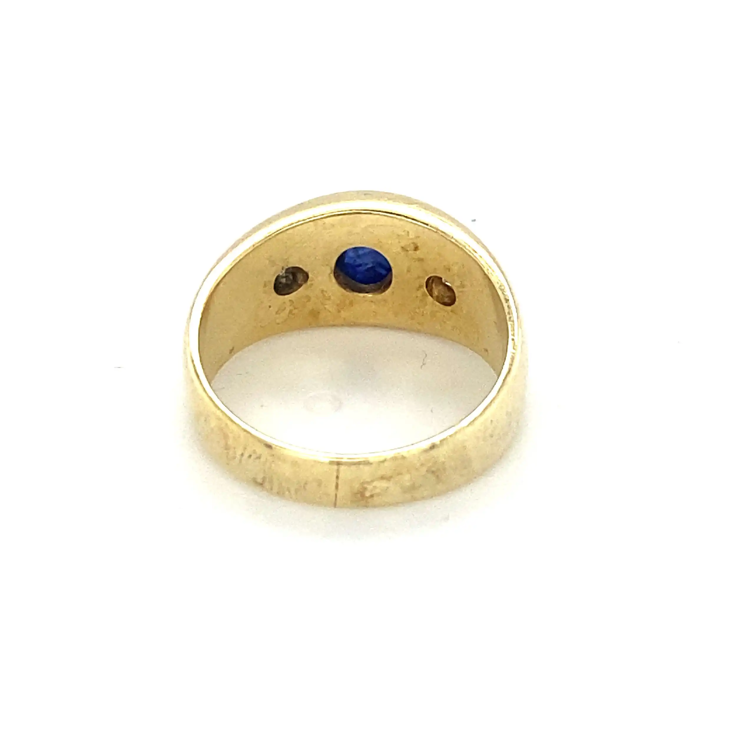 Bandring mit Saphircabochon und Brillanten Bandring mit Saphircabochon und Brillanten