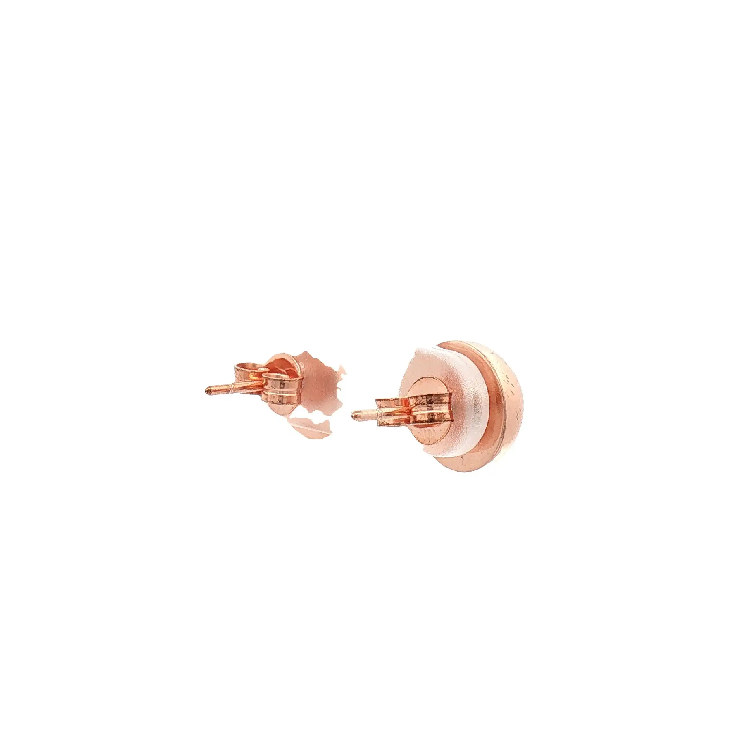 Ohrstecker Roségold Halbkugel