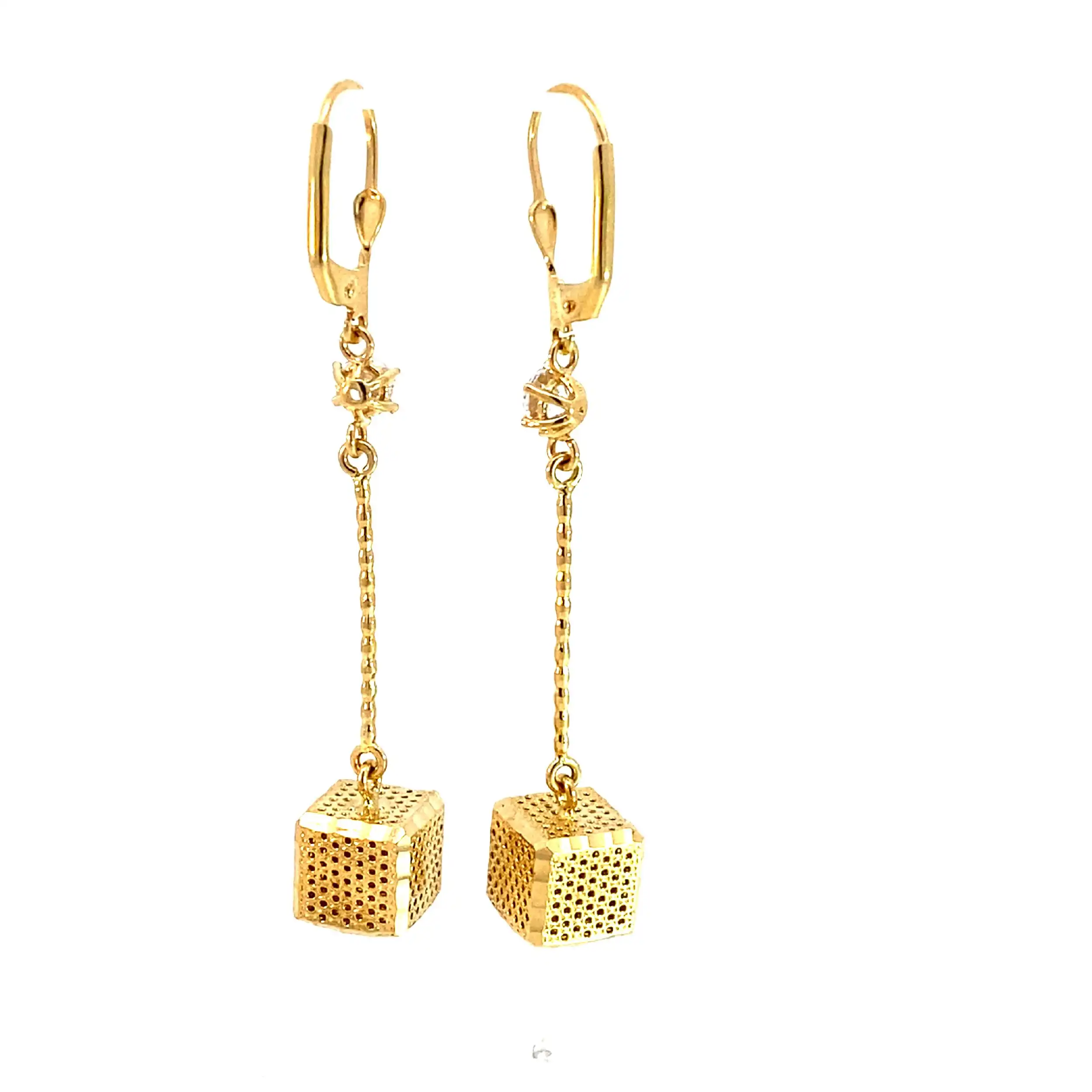 Ohrhänger Gelbgold mit Zirkonia Ohrhänger Gelbgold mit Zirkonia