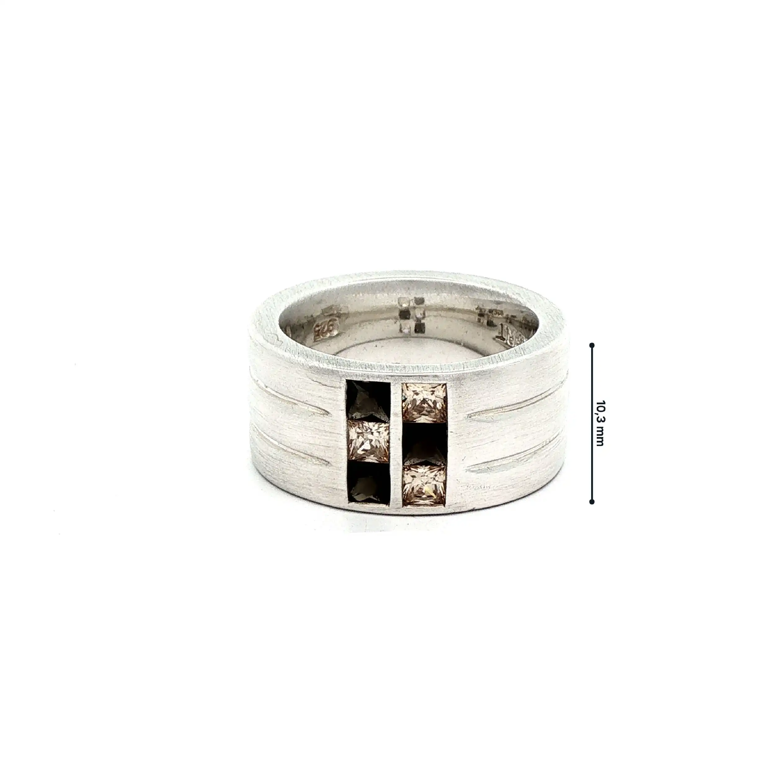 Ring Silber ESPRIT mit Zirkonia und braunen Farbsteinen Ring Silber ESPRIT mit Zirkonia und braunen Farbsteinen