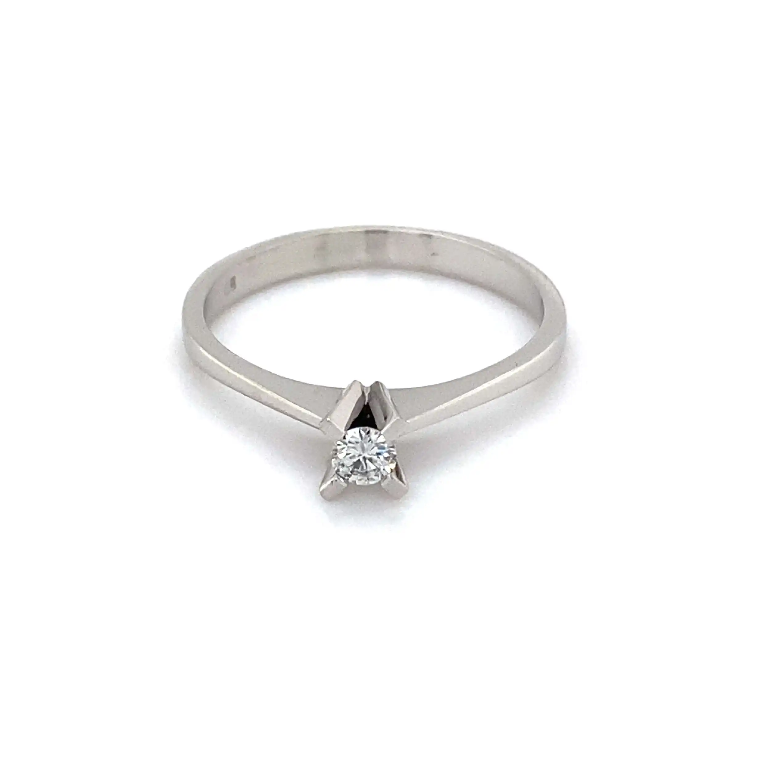 Ring Weißgold mit Solitär Brillant Ring Weißgold mit Solitär Brillant