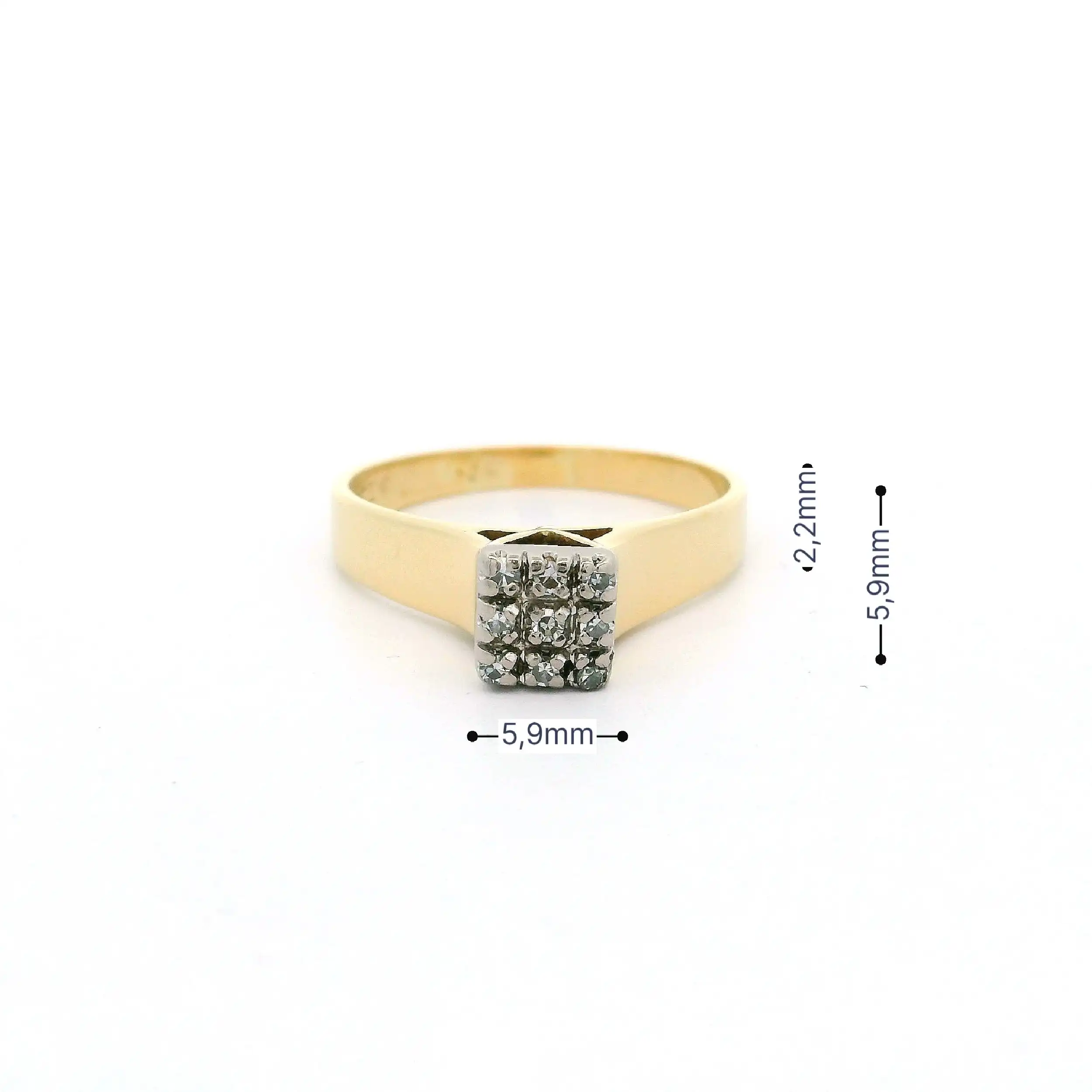 Ring Bicolor mit Diamanten