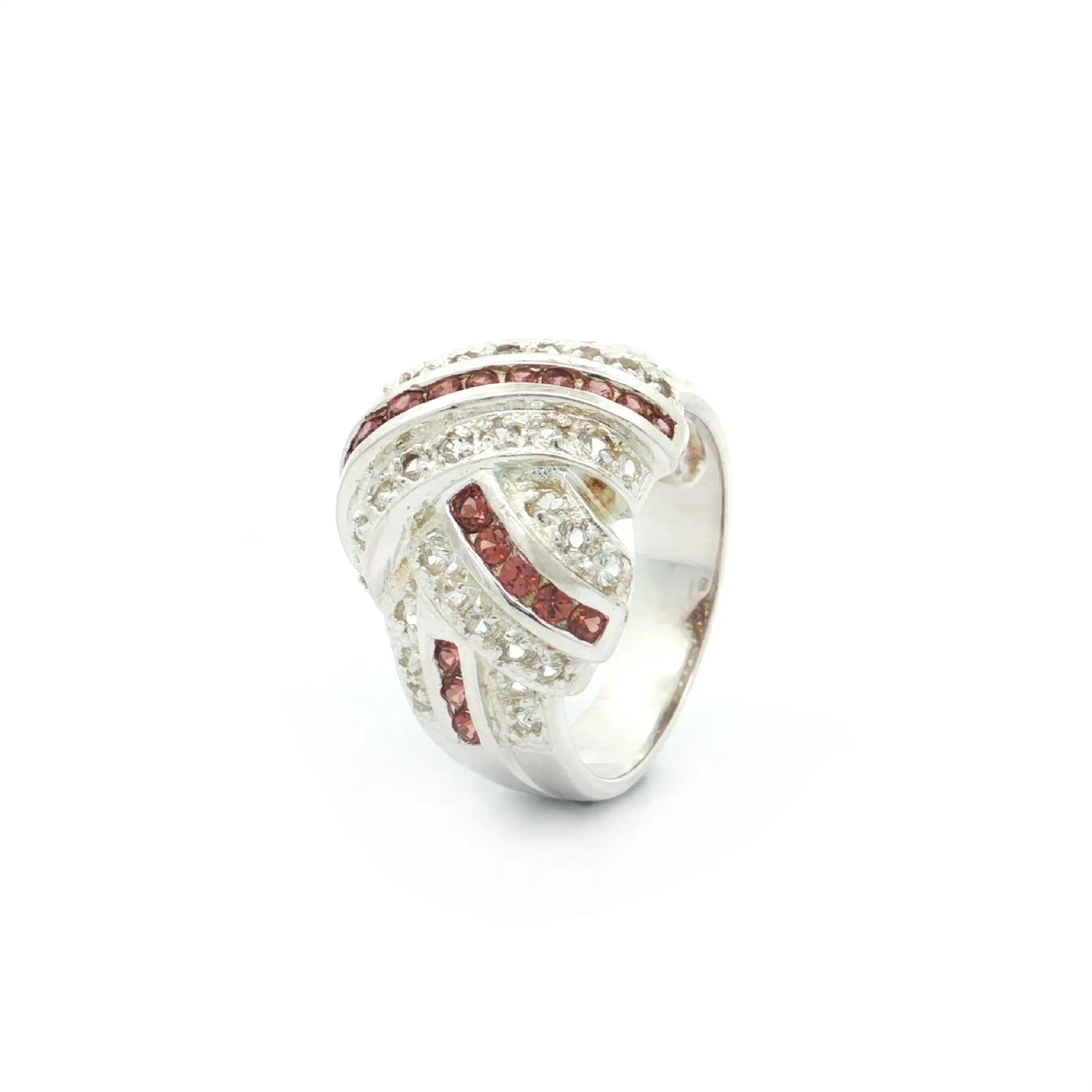 Ring Silber mit Zirkonia und Farbsteinen