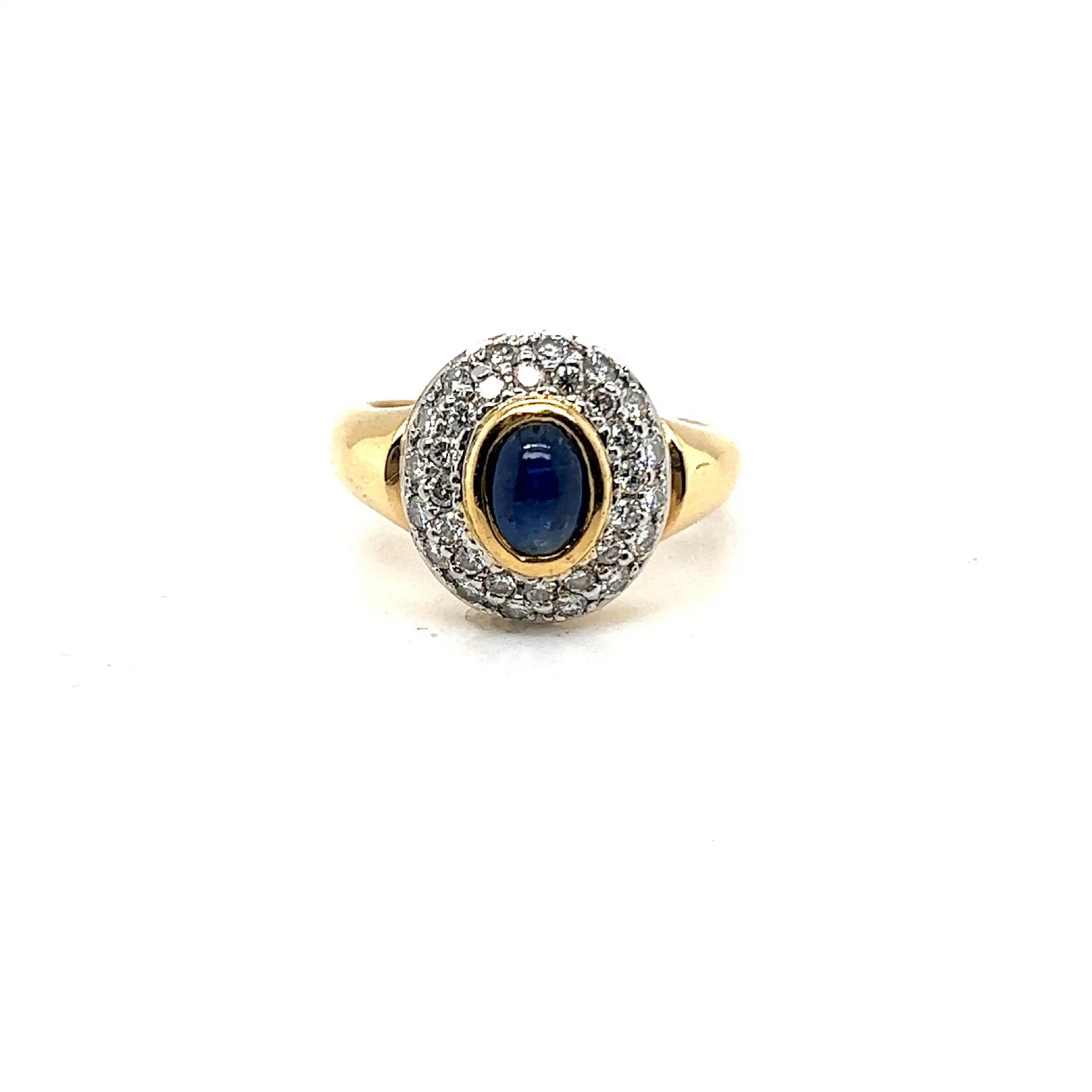 Ring mit Brillanten und Cabochon