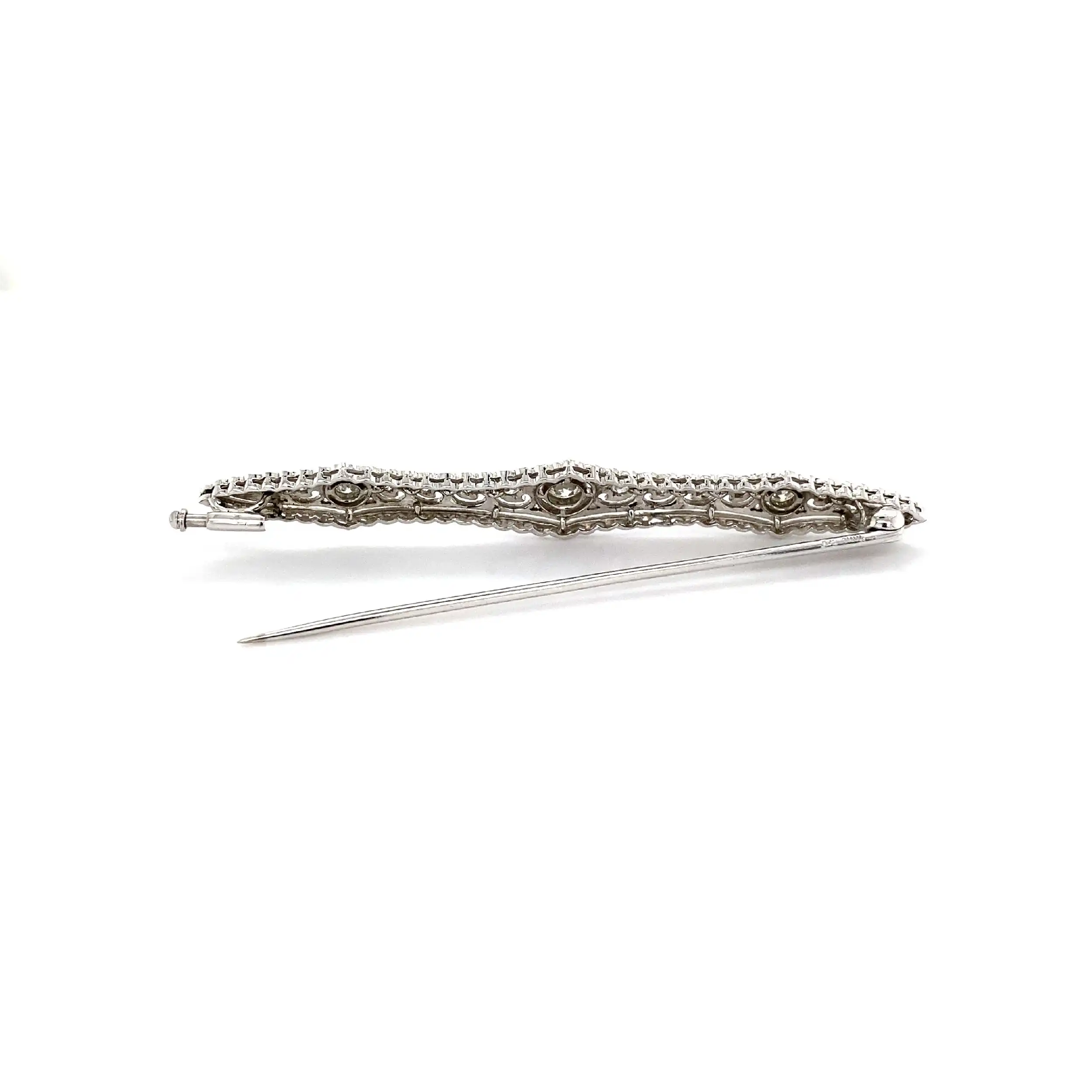 Brosche Weißgold mit Diamanten und Brillanten Brosche Weißgold mit Diamanten und Brillanten