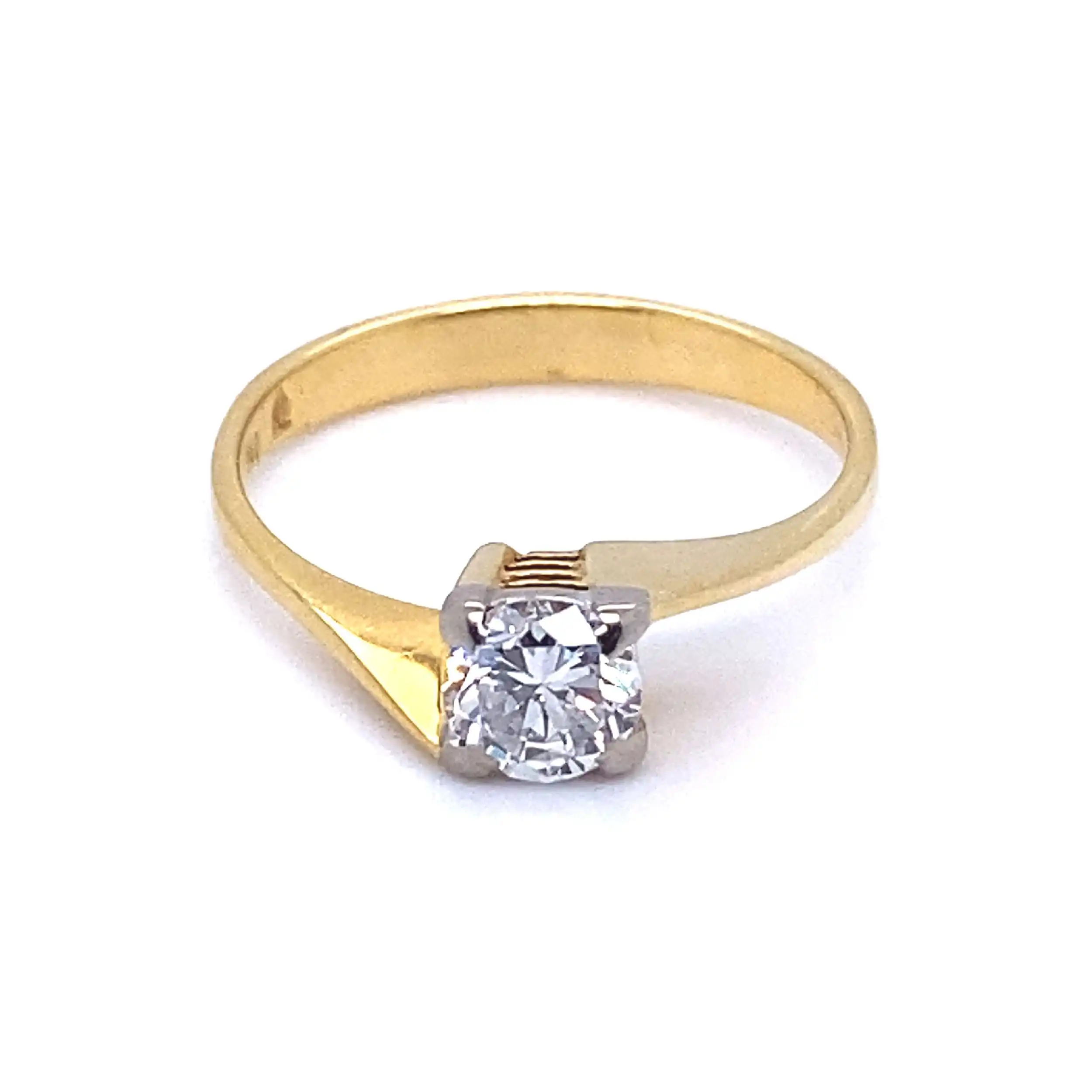 Ring Gelbgold mit Solitär Brillant Ring Gelbgold mit Solitär Brillant