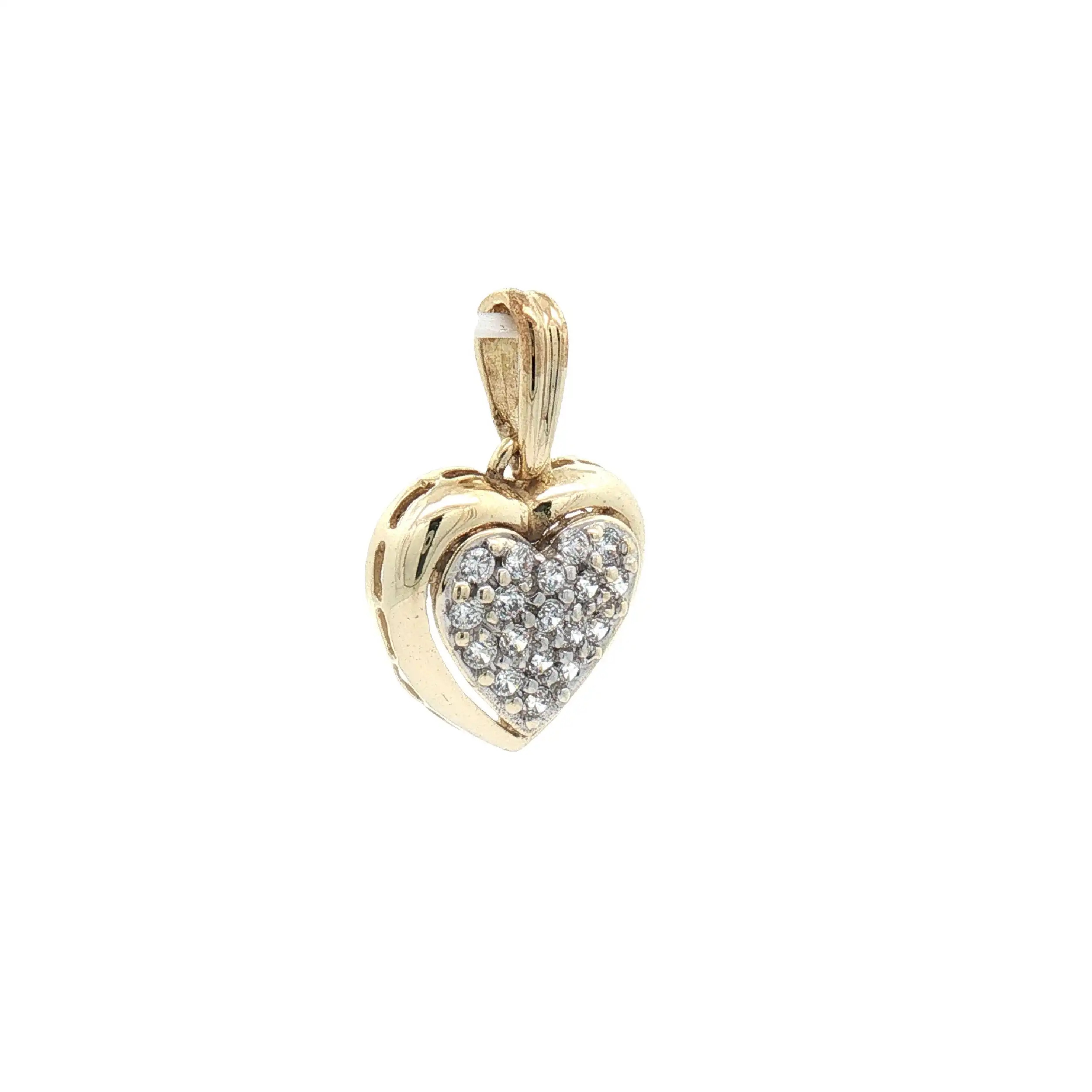 Herzanhänger Bicolor mit Zirkonia Herzanhänger Bicolor mit Zirkonia
