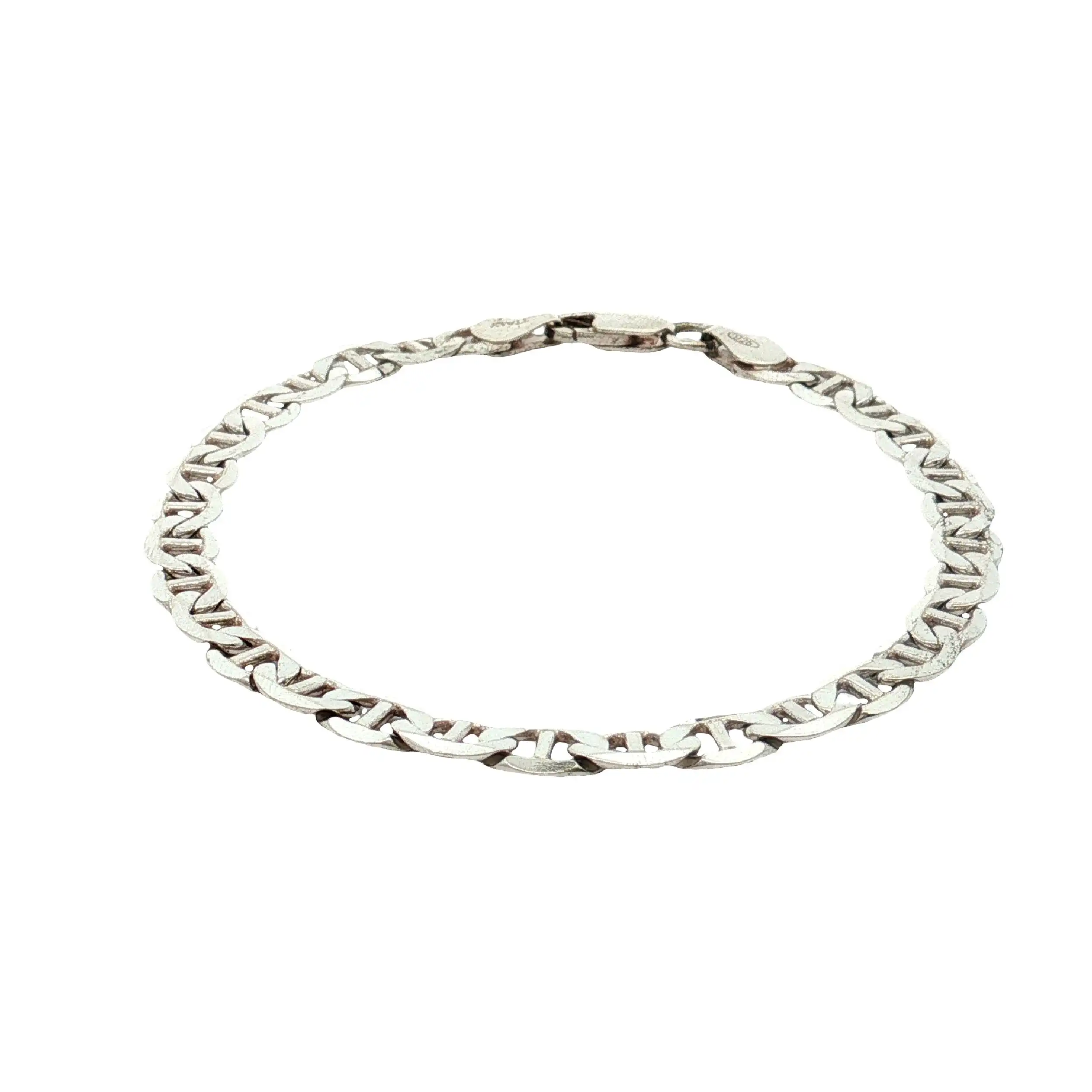 Stäbchenpanzerkettenarmband Silber