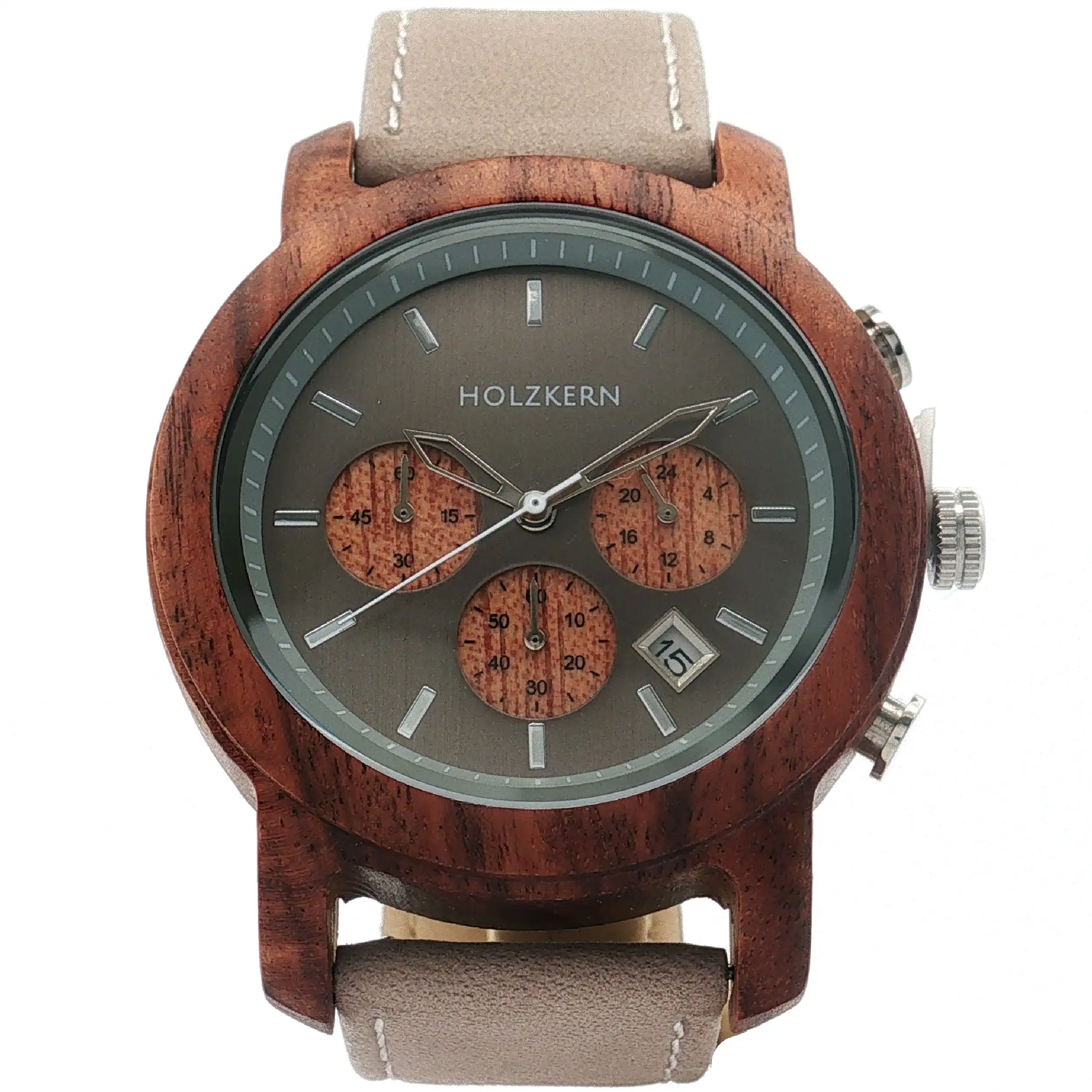 Herrenuhr Holzkern Chronograph