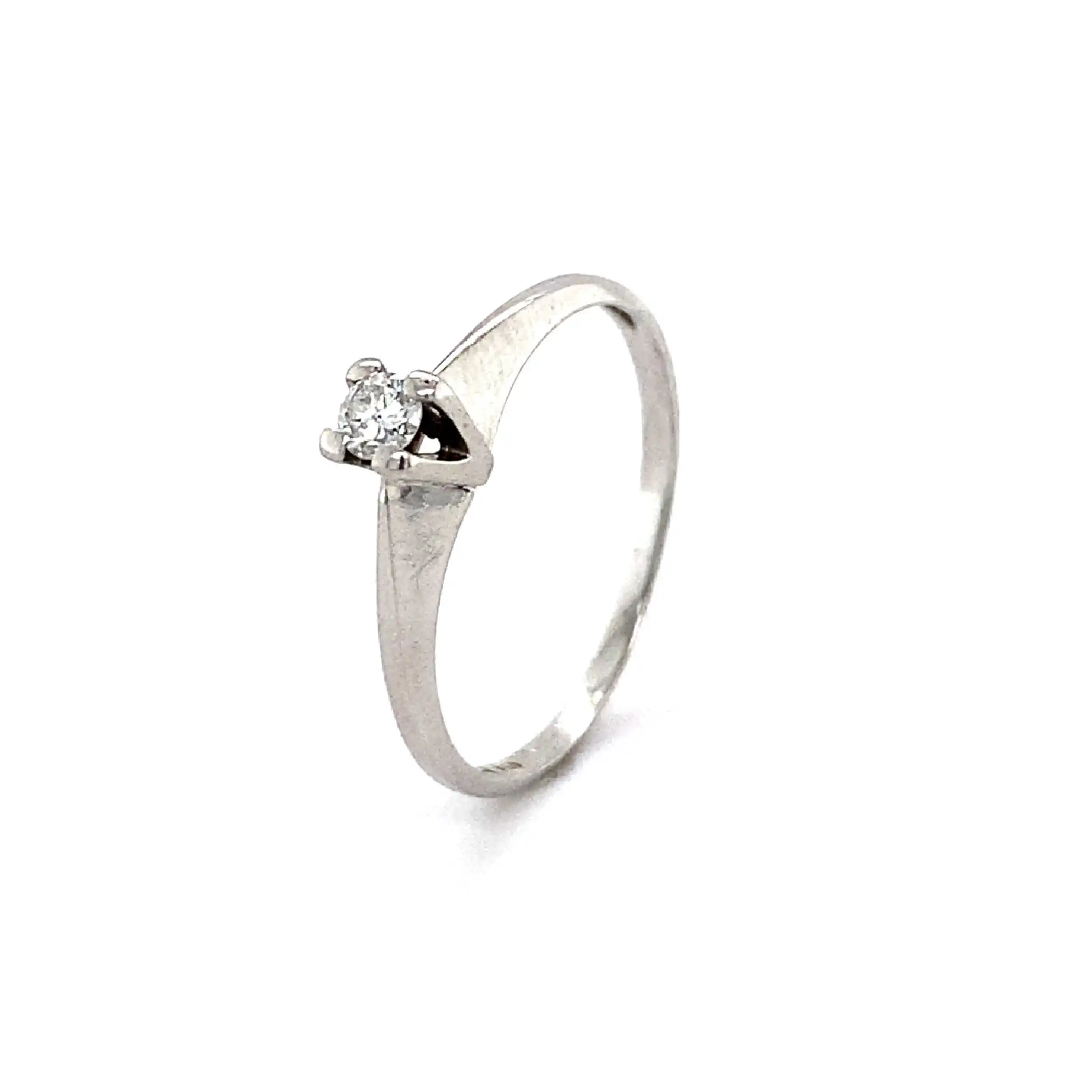 Ring Weißgold mit Solitär Brillant Ring Weißgold mit Solitär Brillant