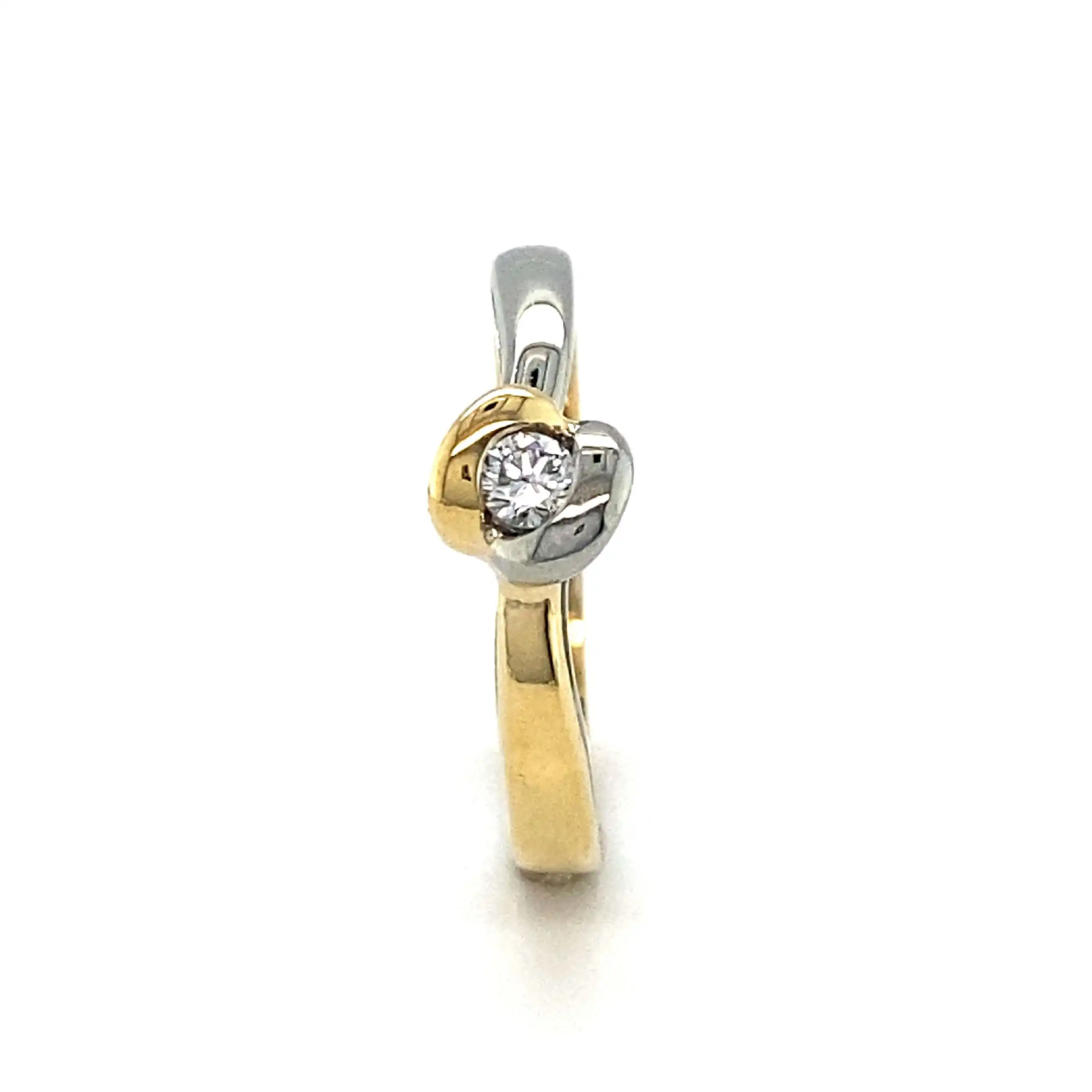Ring bicolor mit Brillant Ring bicolor mit Brillant