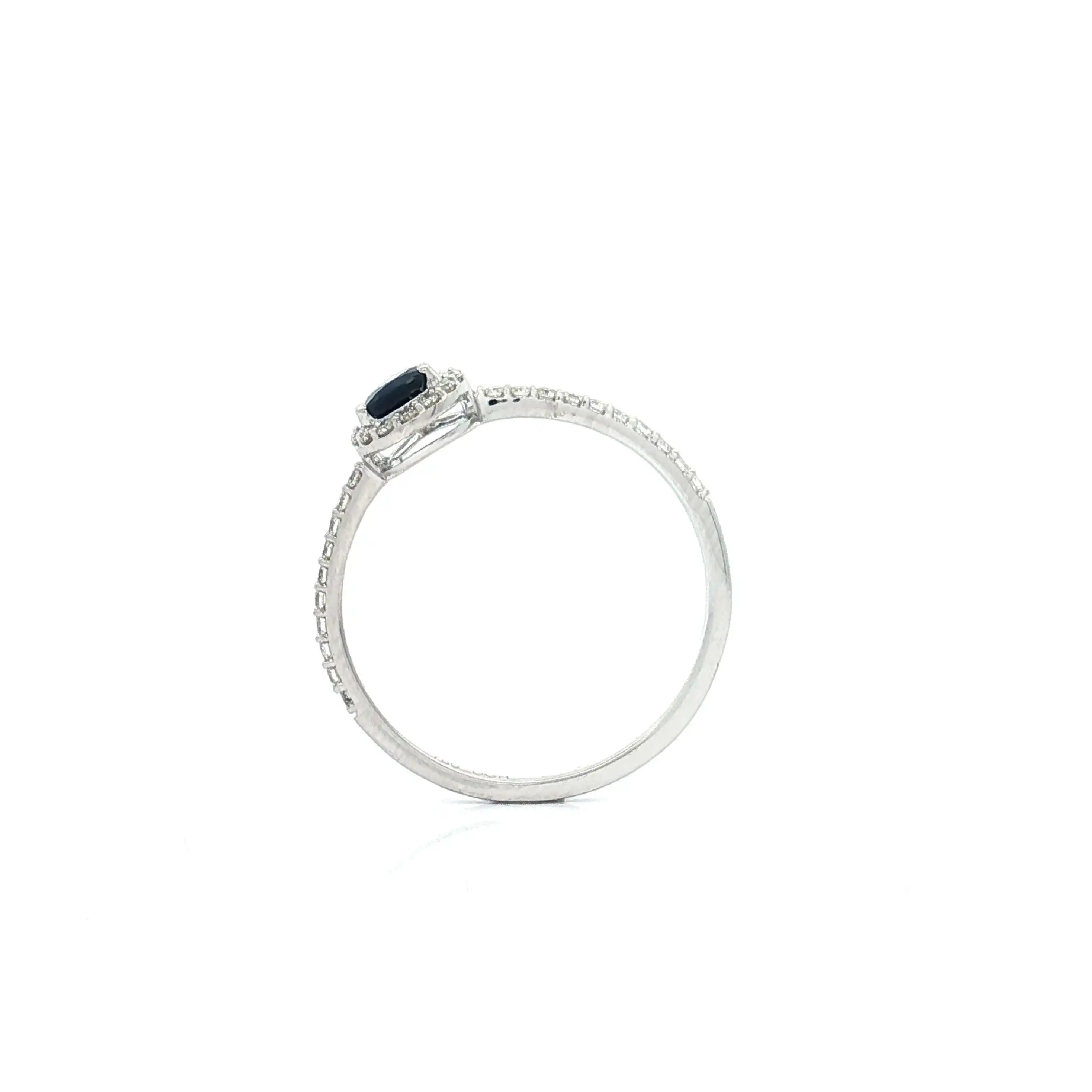 Ring Weißgold mit Brillanten und Saphir Ring Weißgold mit Brillanten und Saphir