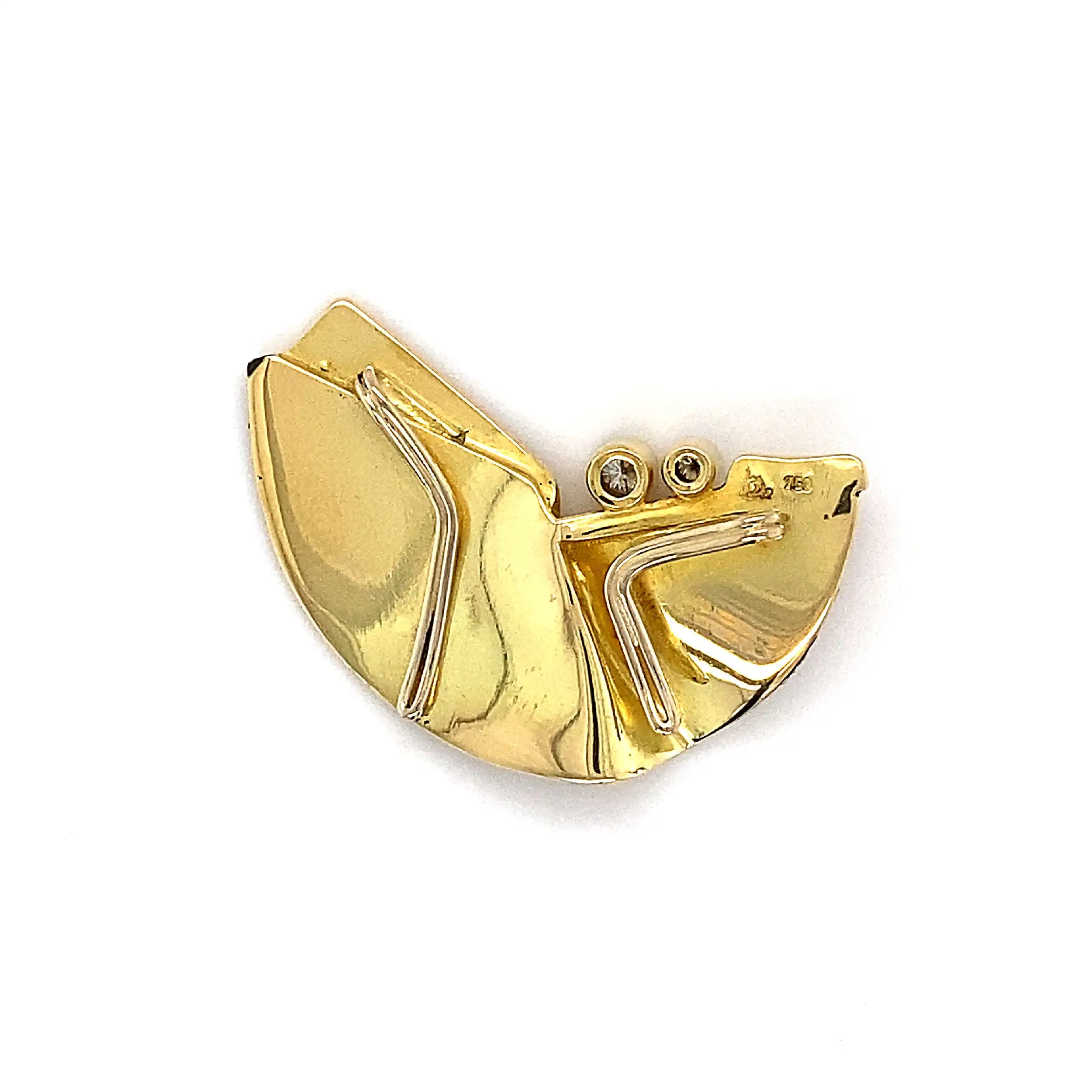 Brosche Gelbgold mit Brillanten Brosche Gelbgold mit Brillanten