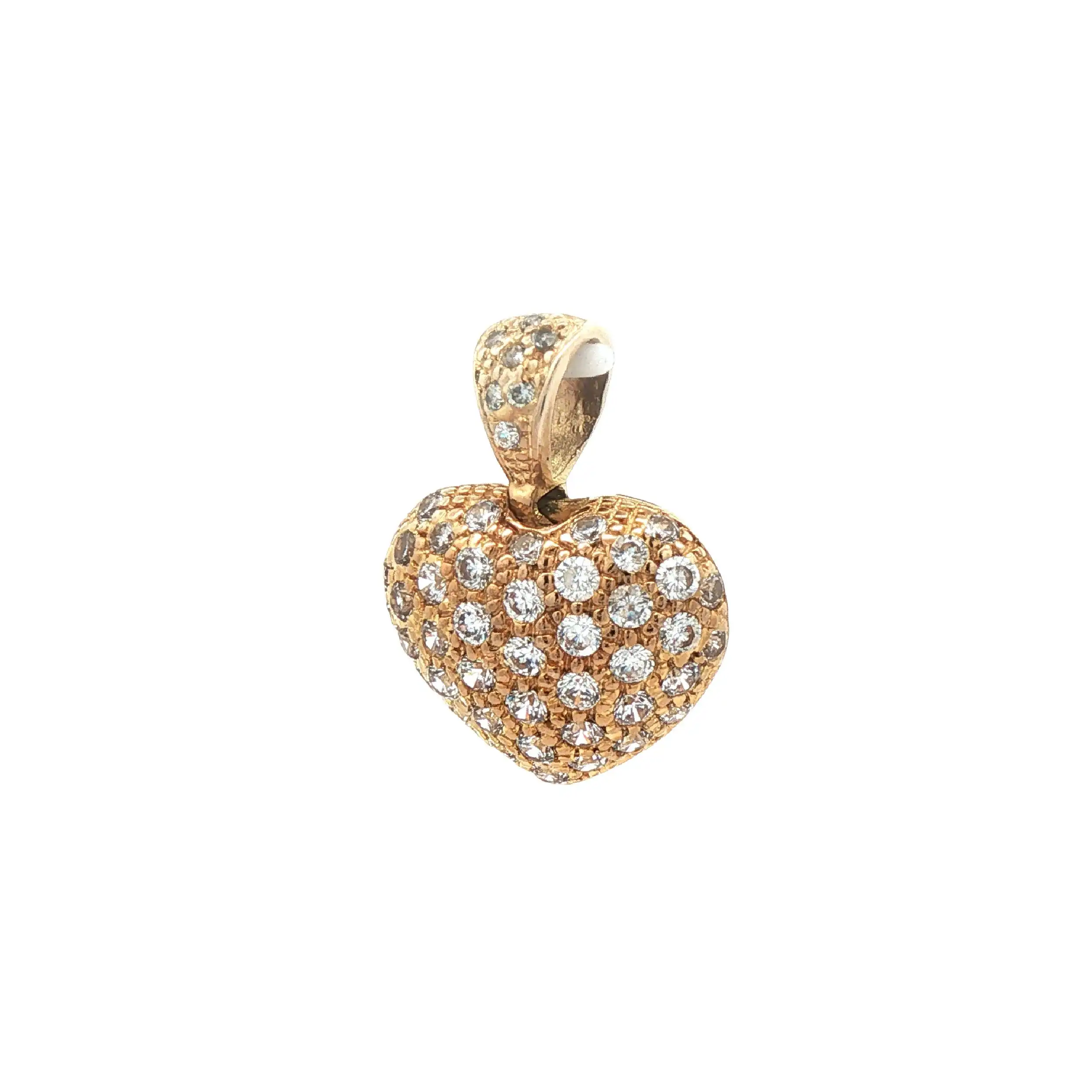 Anhänger Gelbgold Herz mit Zirkonia Anhänger Gelbgold Herz mit Zirkonia