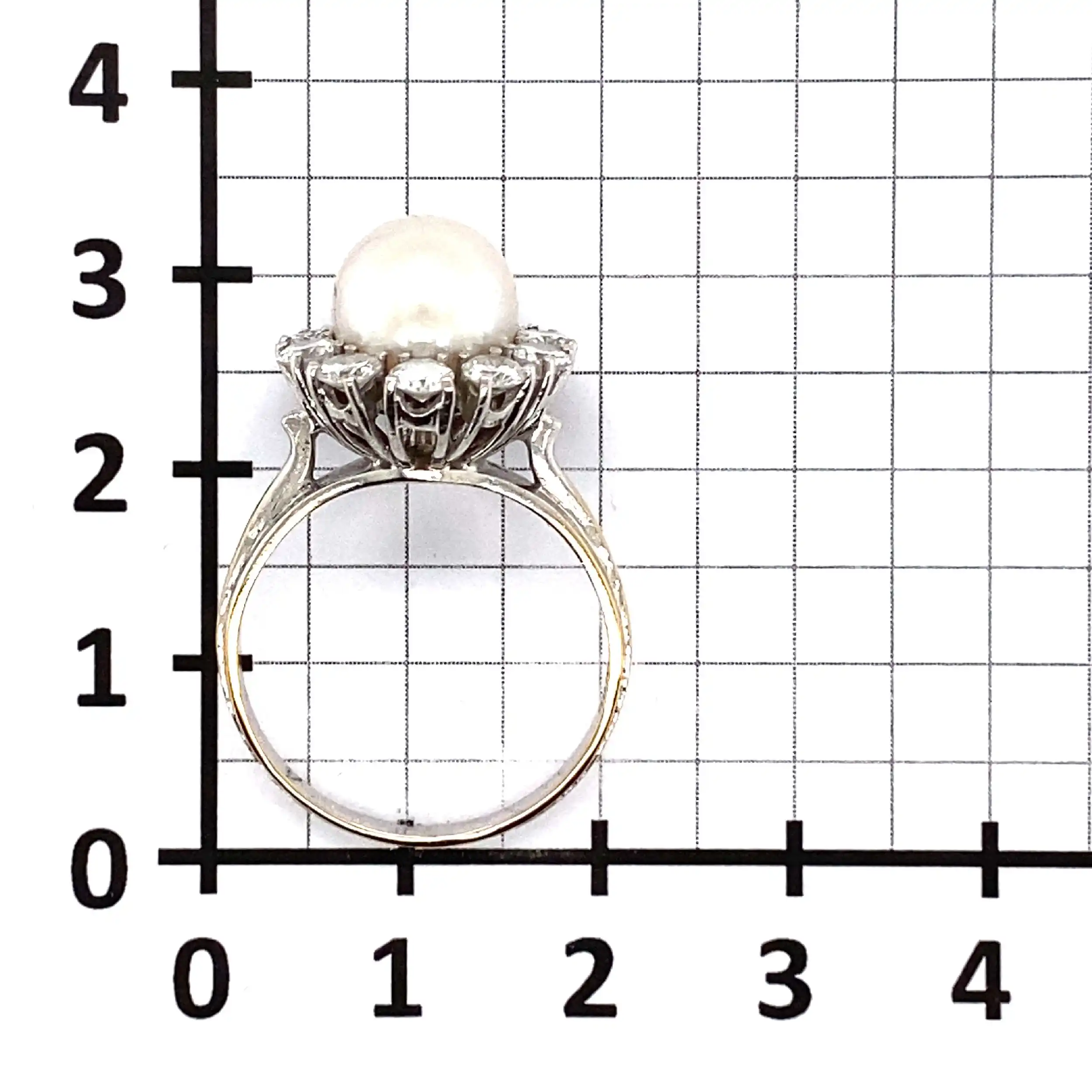 Ring Weißgold mit Perle & Brillanten Ring Weißgold mit Perle & Brillanten