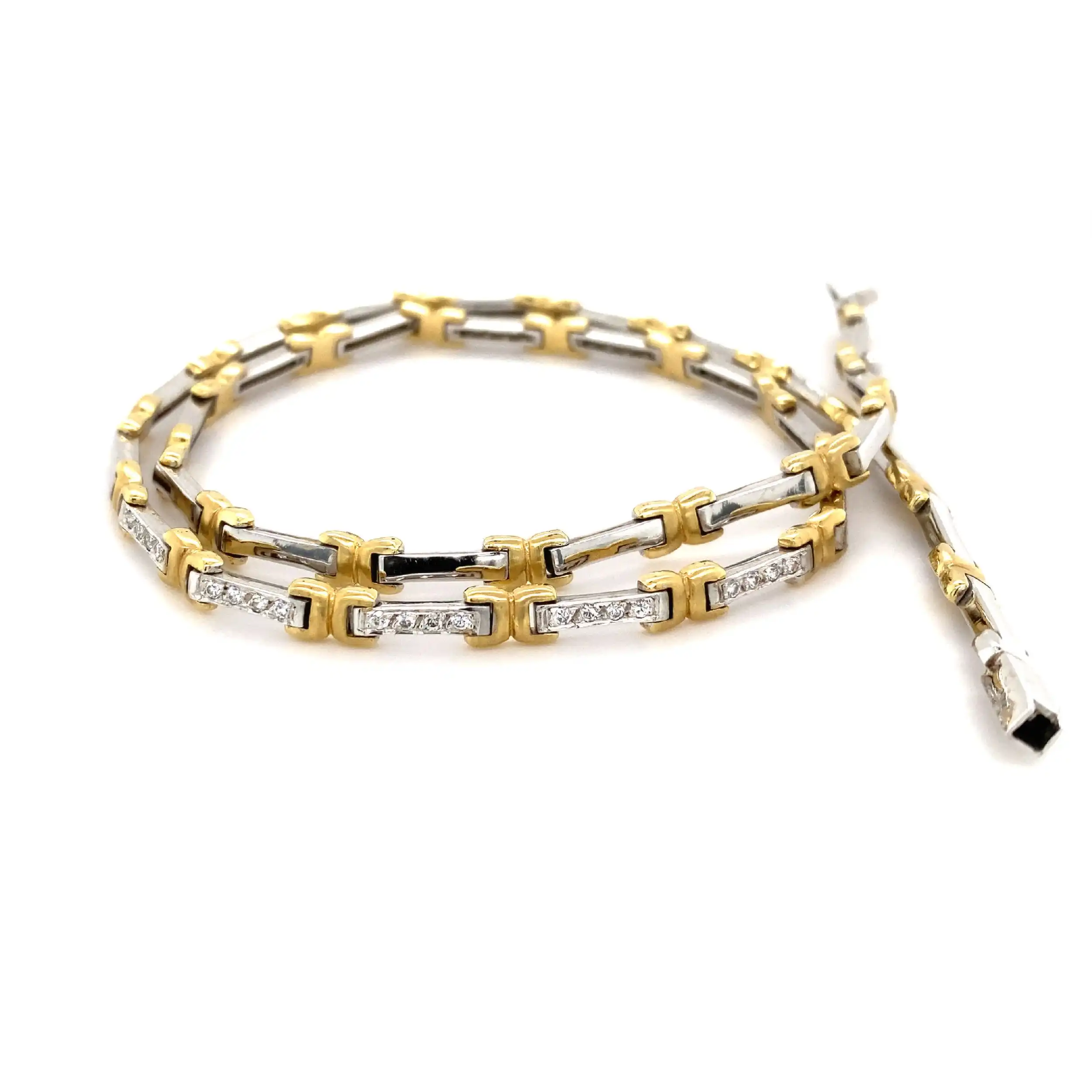 Collier Bicolor mit Zirkonia Collier Bicolor mit Zirkonia
