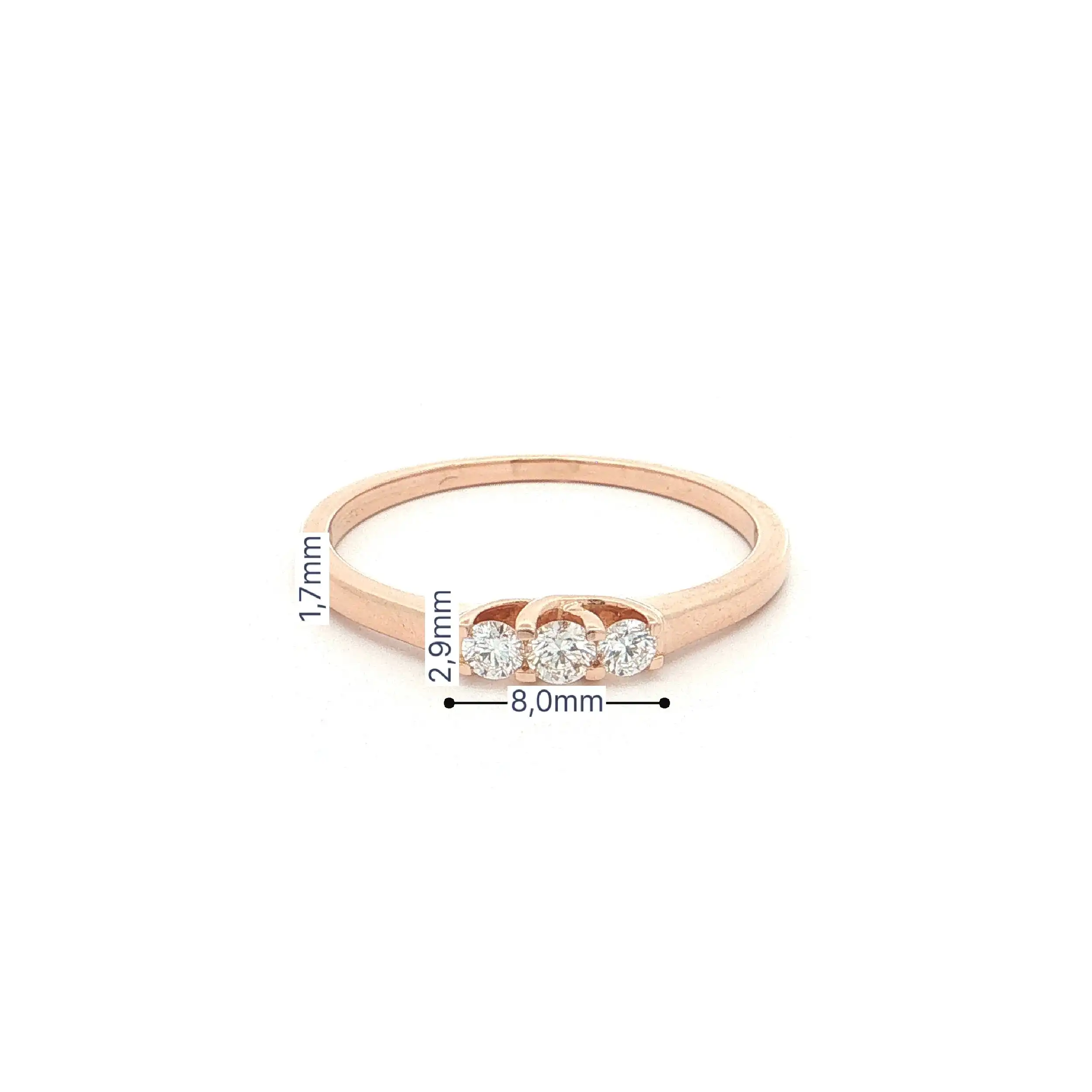 Ring Roségold mit Brillanten Ring Roségold mit Brillanten