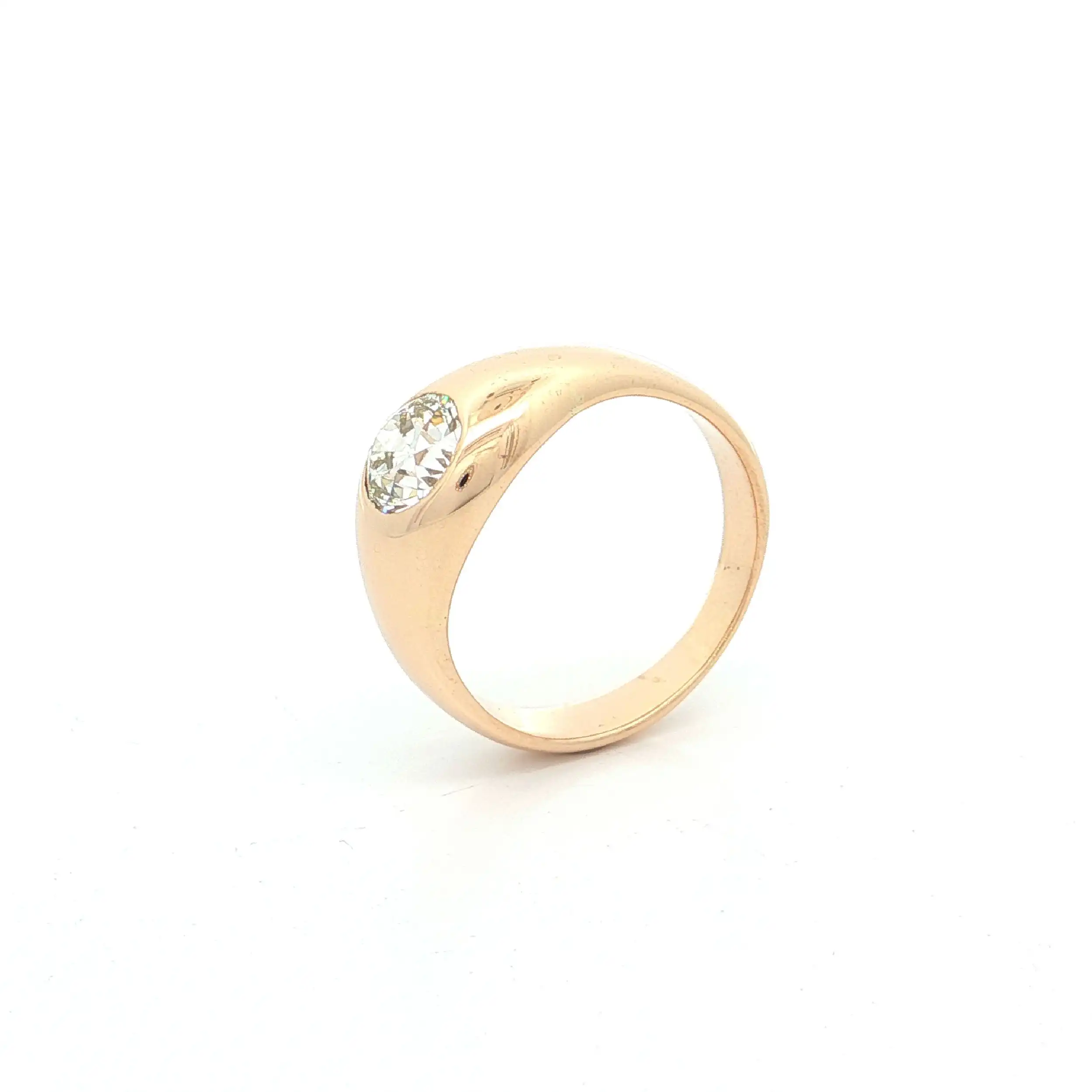 Ring Gelbgold mit Altschliffdiamant