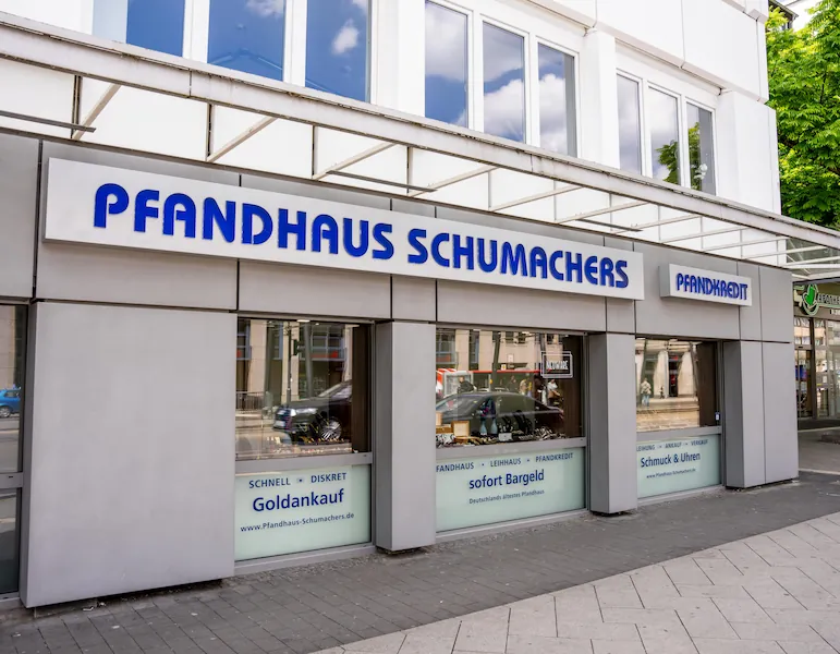 Pfandhaus Schumachers Krefeld Eingang
