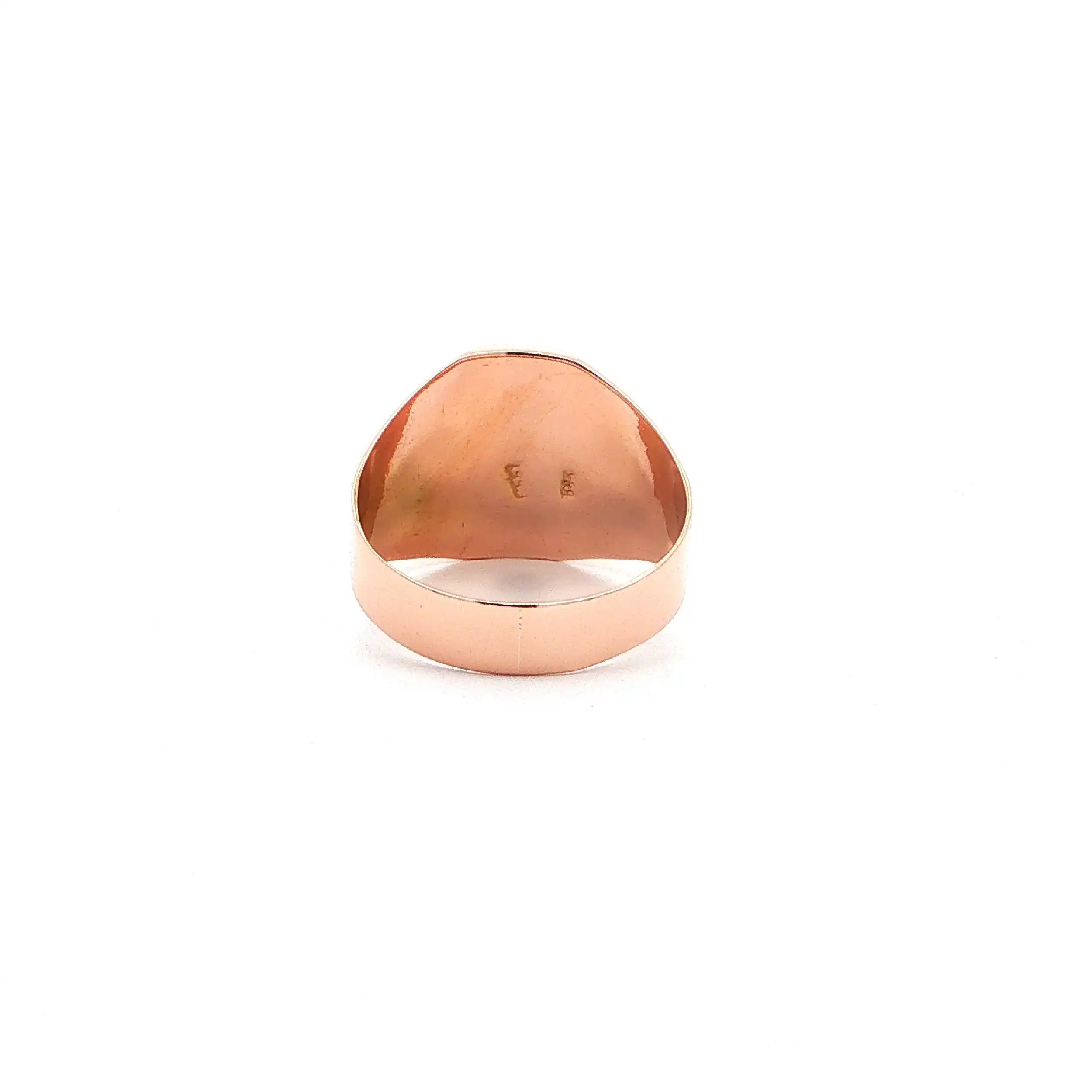 Ring Roségold mit schwarzem Farbstein & Zirkonia