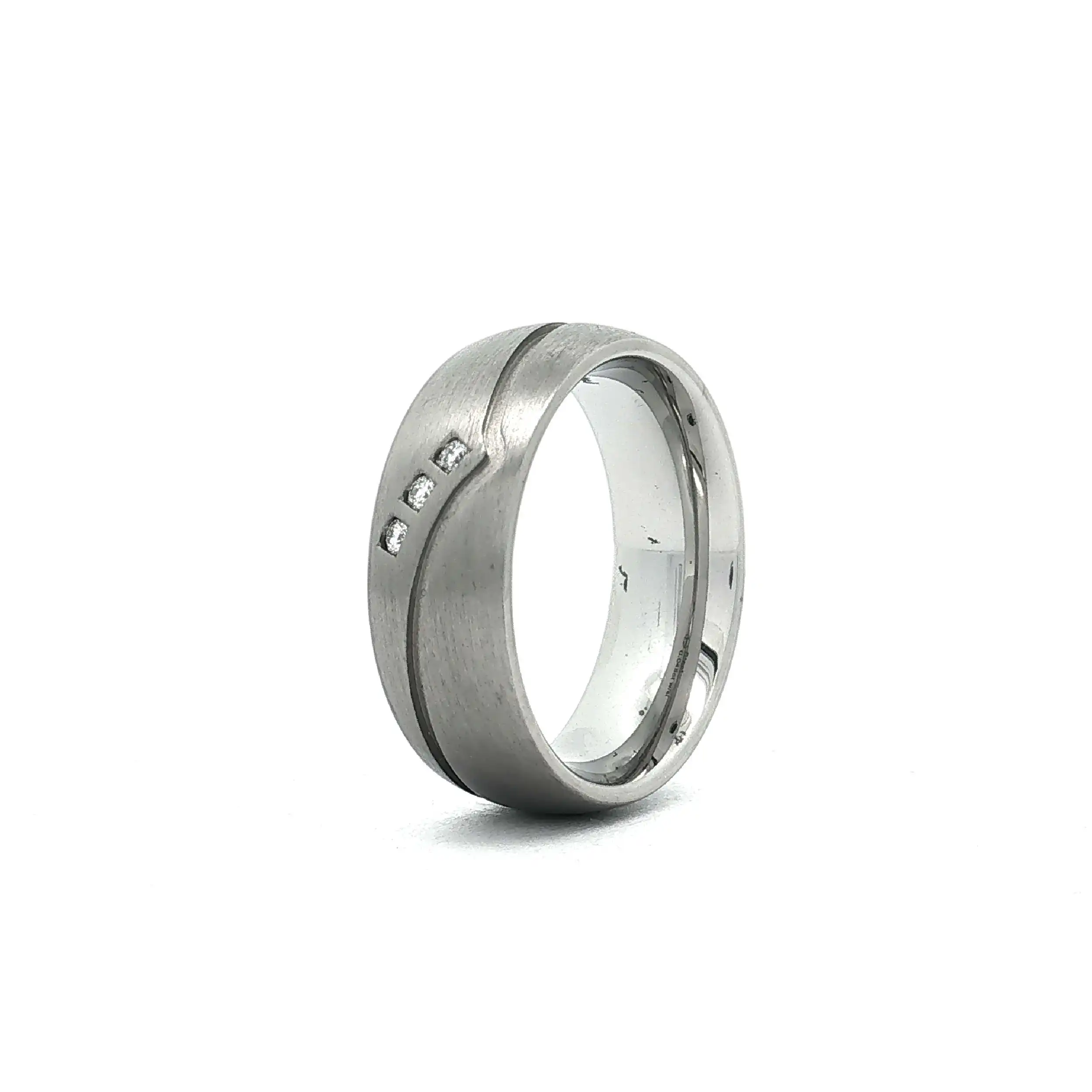 Ring Edelstahl mit Brillanten