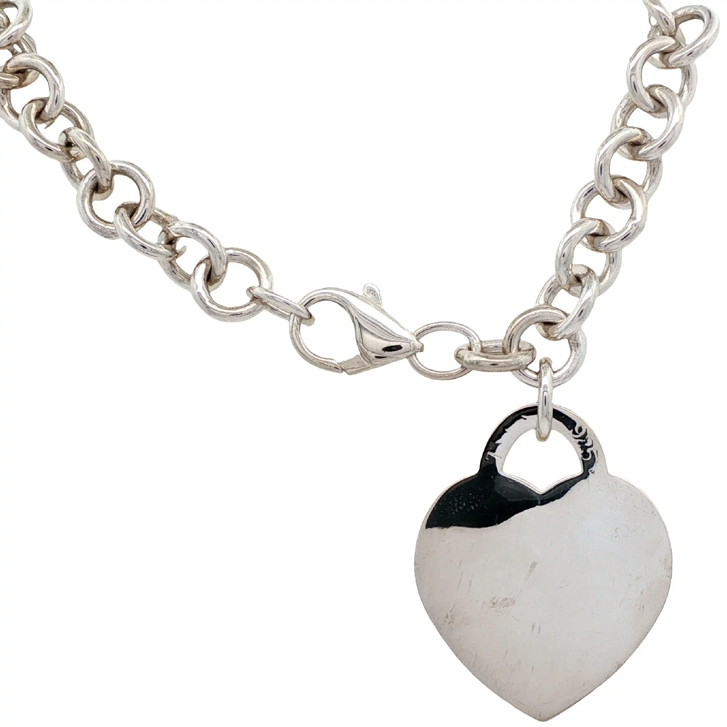 Kette Silber Choker Tiffany&Co. Jumbo Heart Tag