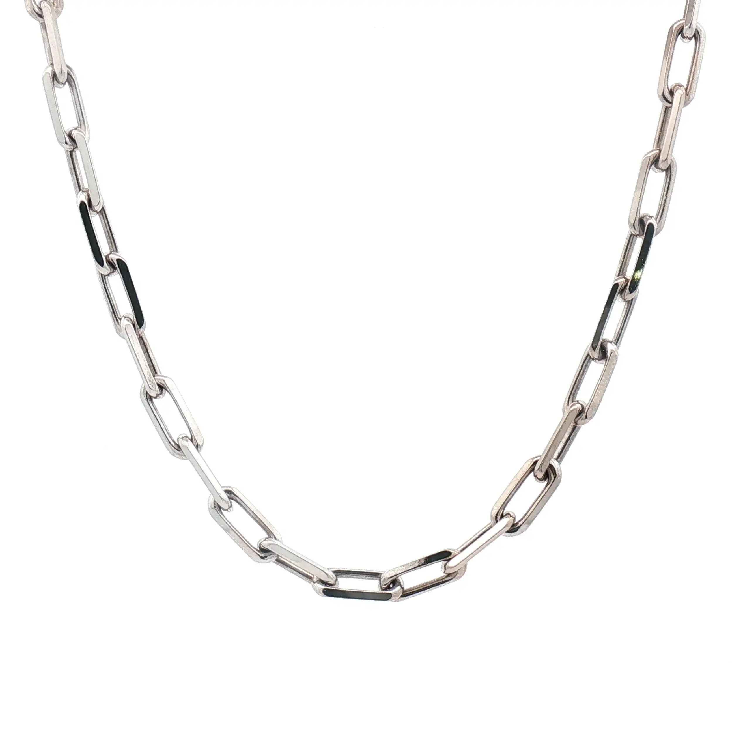 Collier Weißgold Santos de Cartier kleines Modell mit Box und Zertifikat