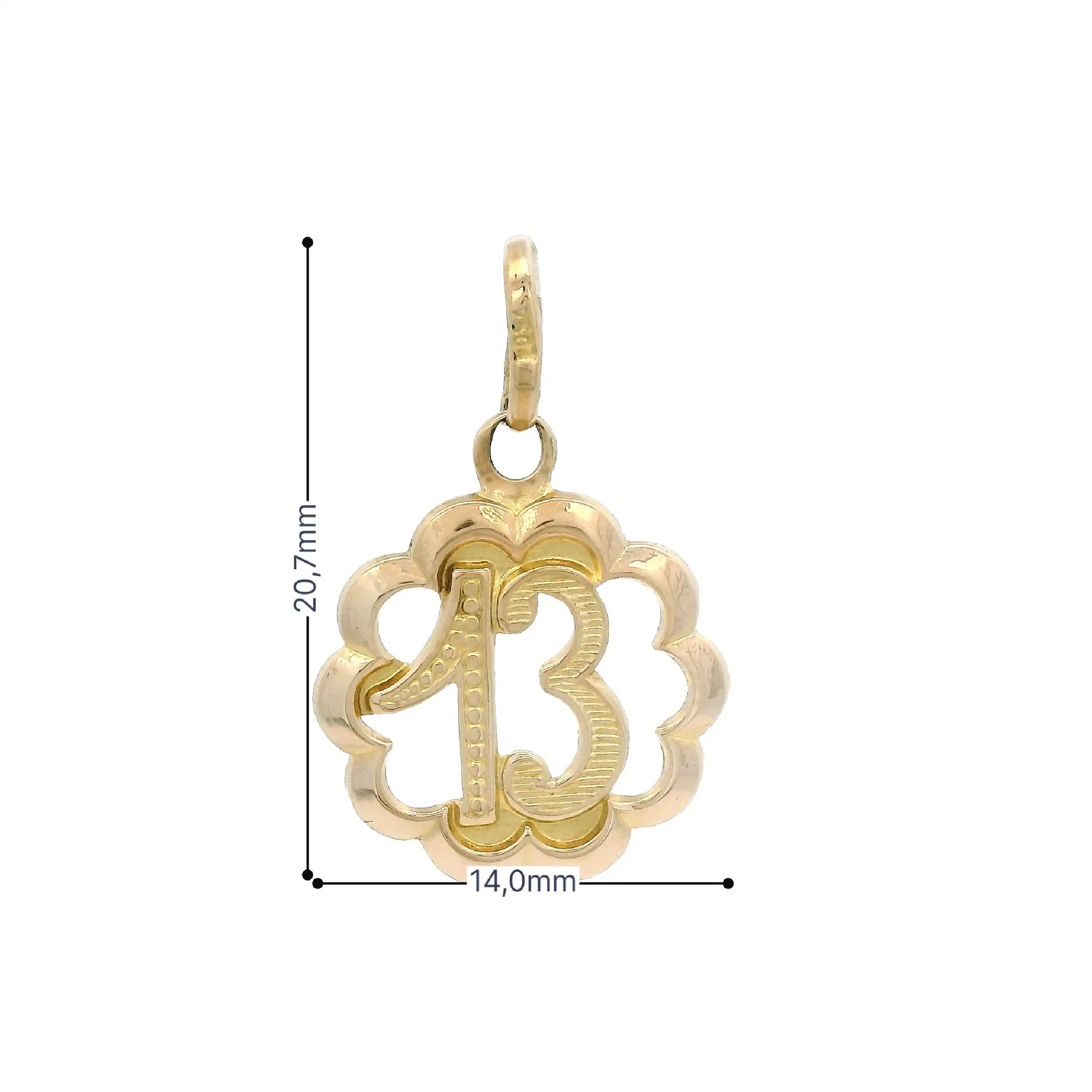 Anhänger Gelbgold "13"