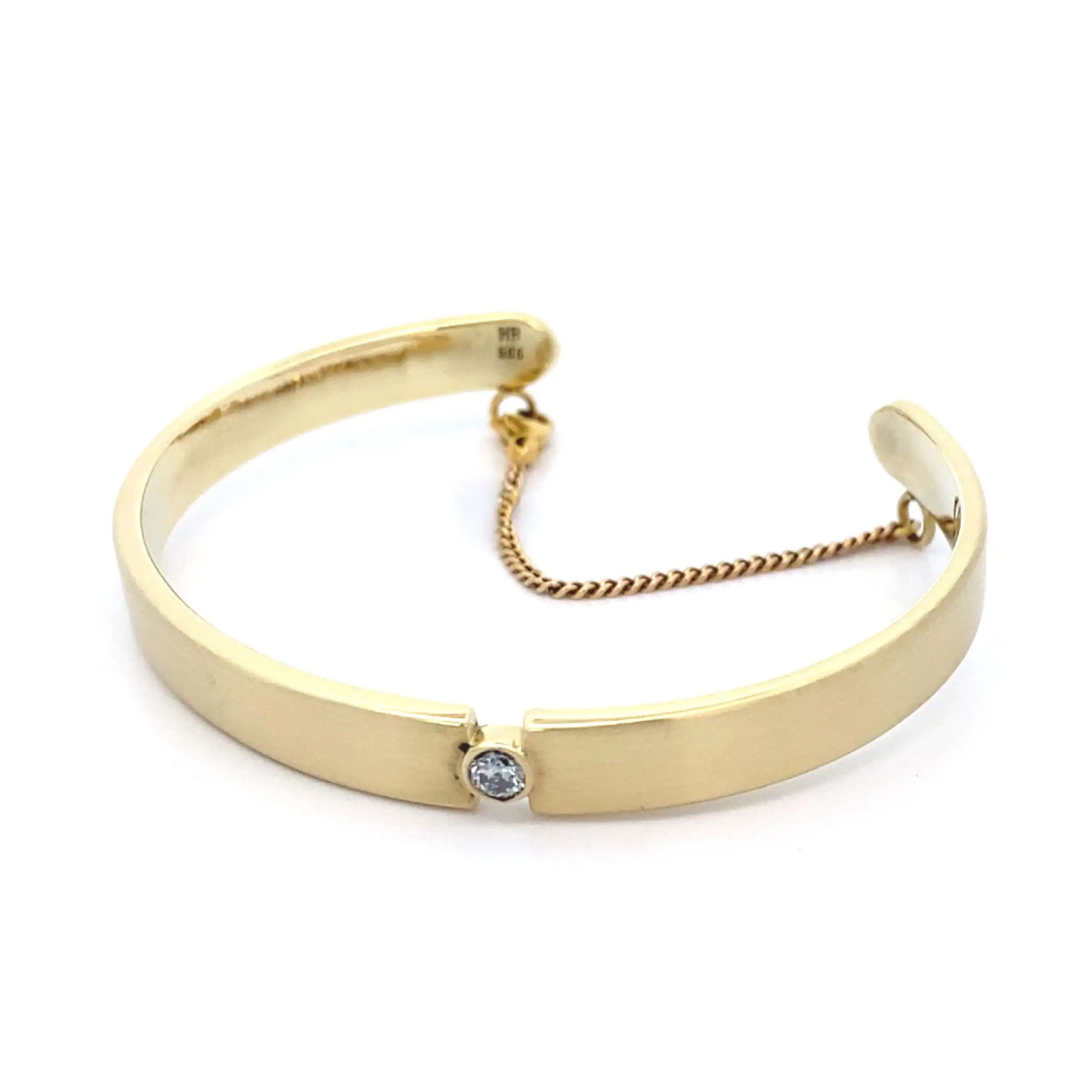 Armreif Gelbgold mattiert mit Brillant Armreif Gelbgold mattiert mit Brillant