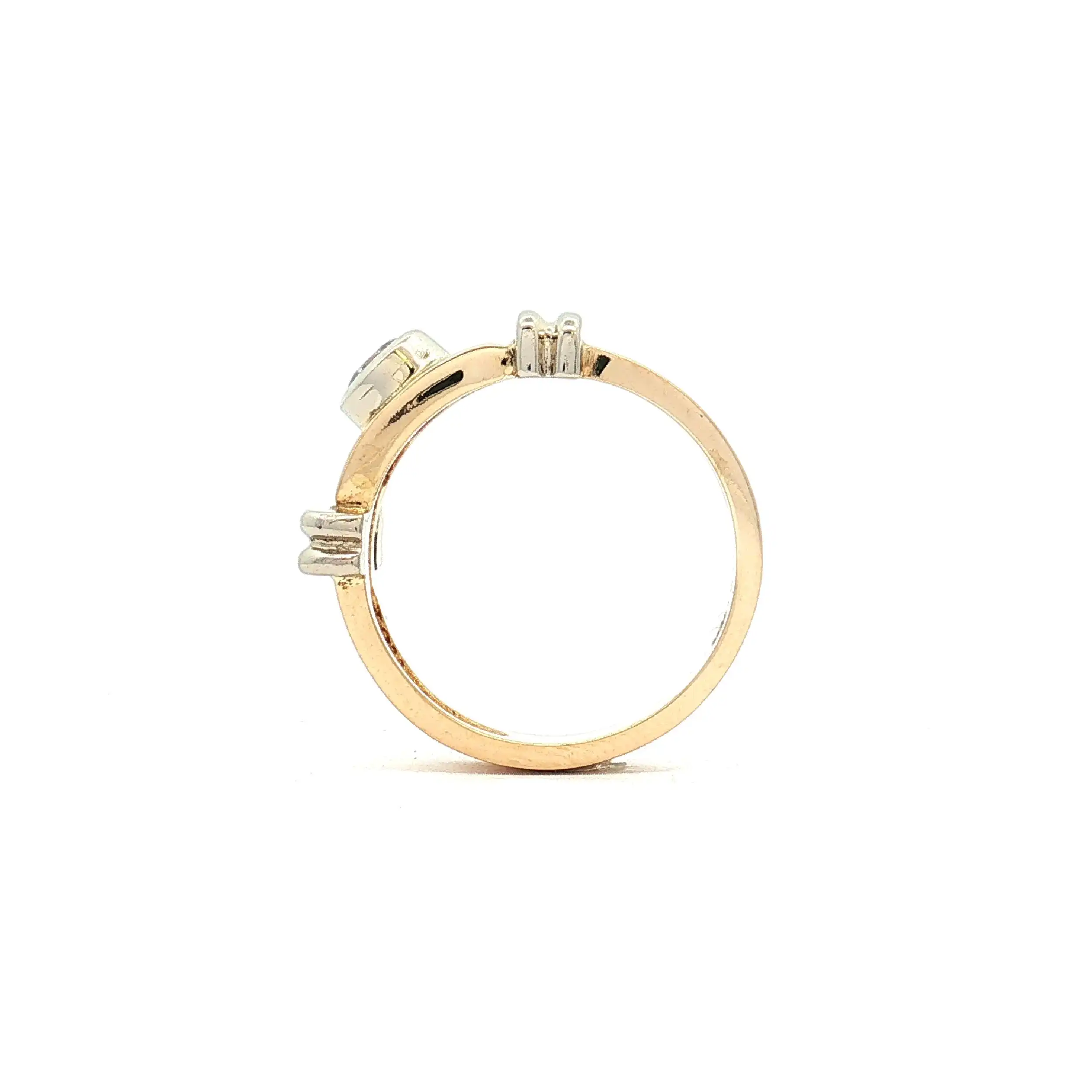 Ring Bicolor mit Brillant Solitär Ring Bicolor mit Brillant Solitär