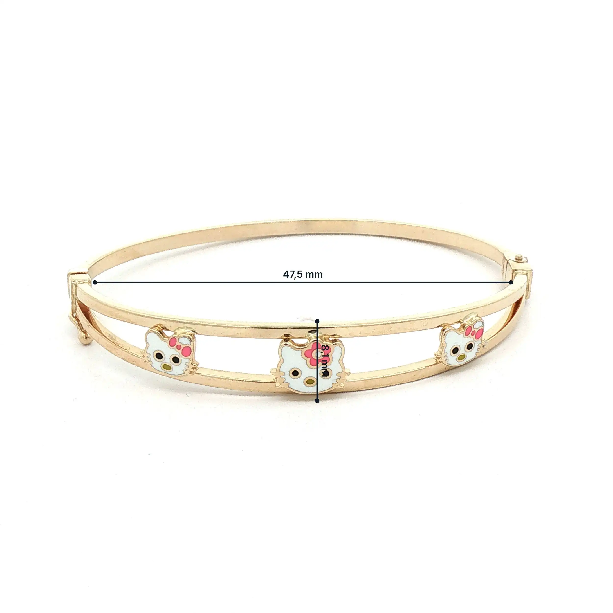 Armreif Gelbgold mit Hellow Kitty