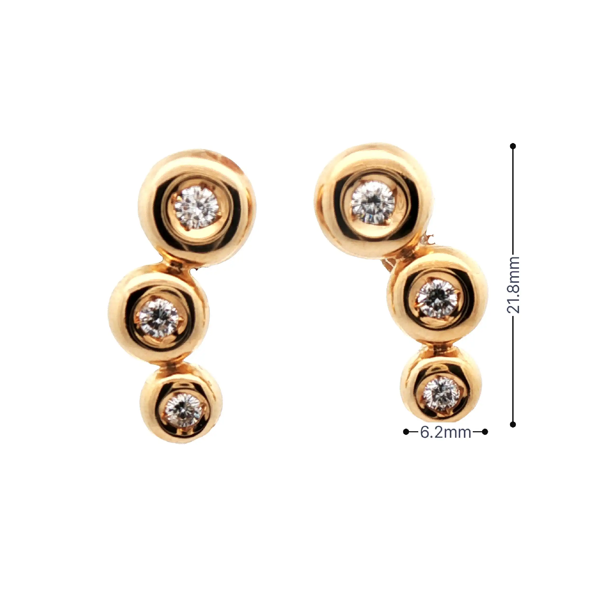 Ohrstecker Gelbgold mit Brillanten