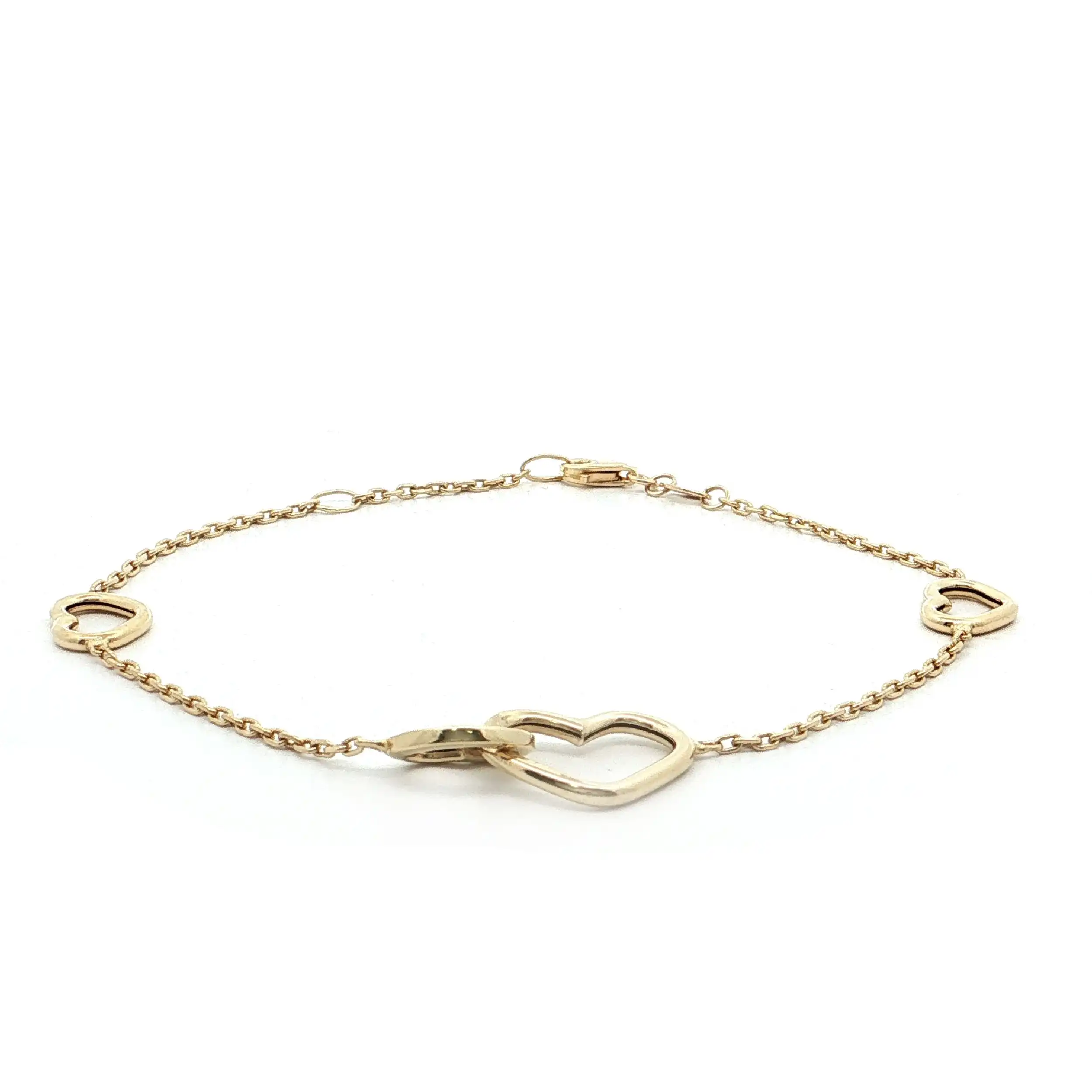 Armband Gelbgold mit Herzchen