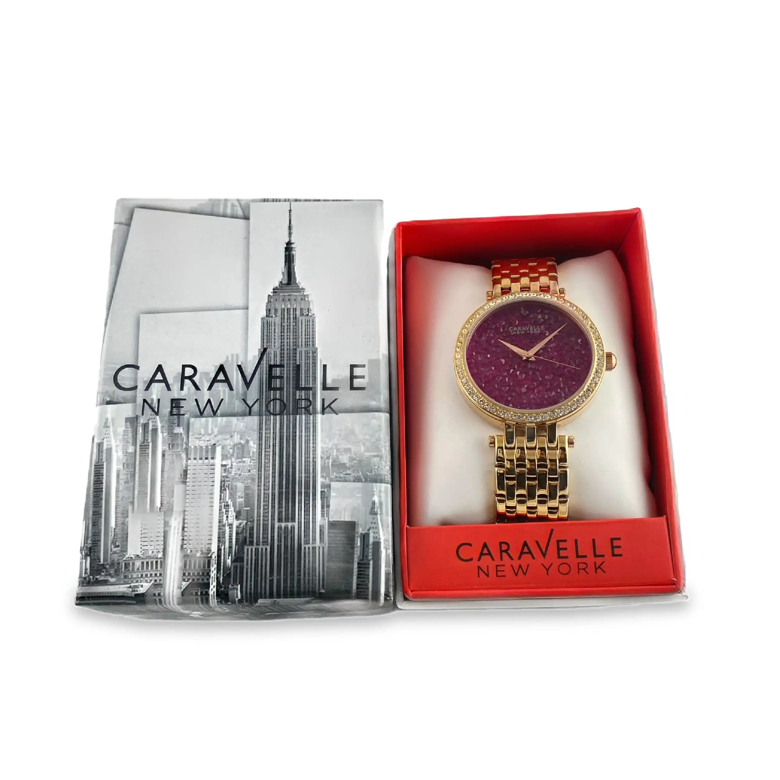 Damenuhr Caravelle Crystal Fashion Berry Rock Quartz Damenuhr Caravelle Crystal Fashion Berry Rock Quartz