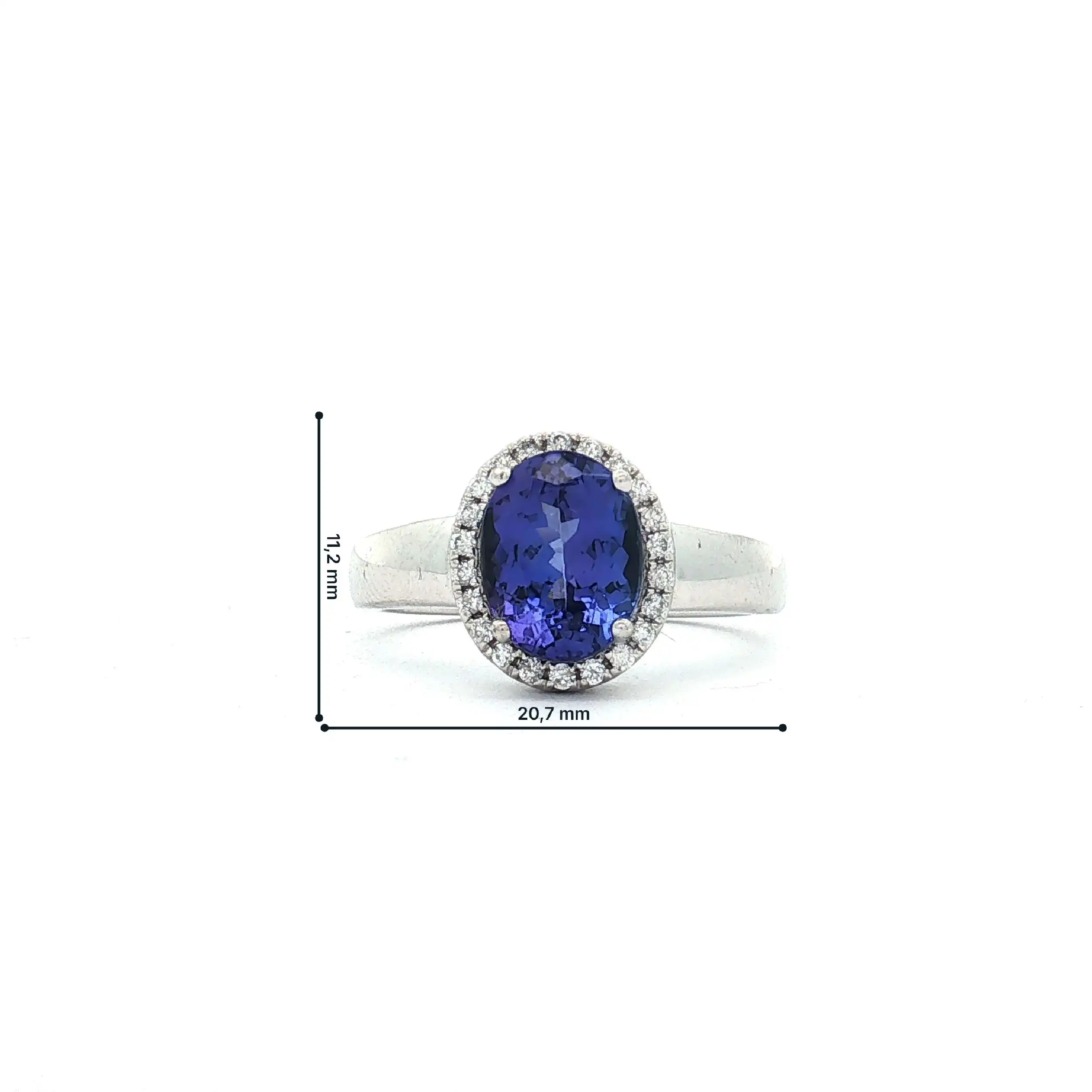 Ring Platin mit Tansanit und Brillanten Ring Platin mit Tansanit und Brillanten