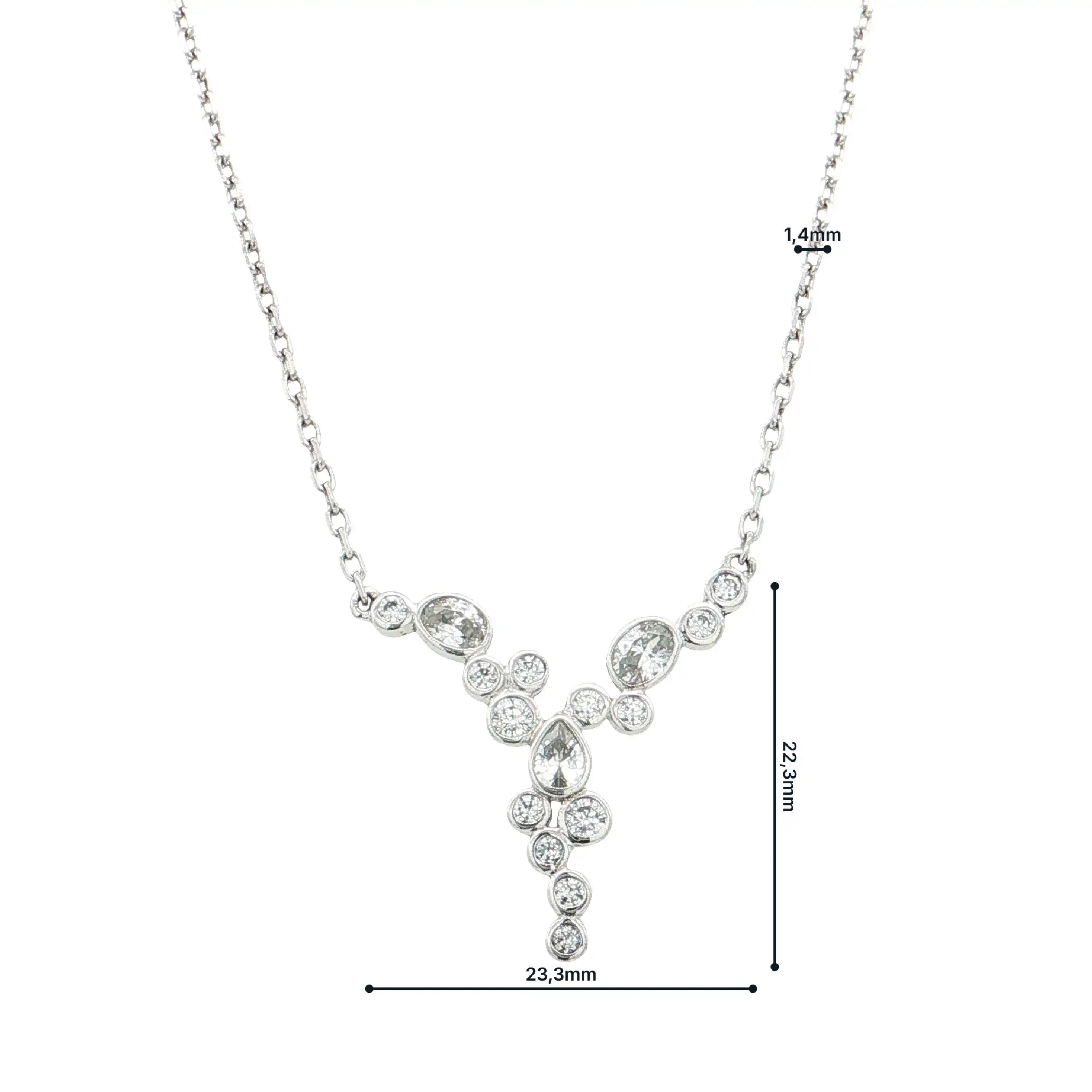 Collier Silber mit Zirkonia Collier Silber mit Zirkonia