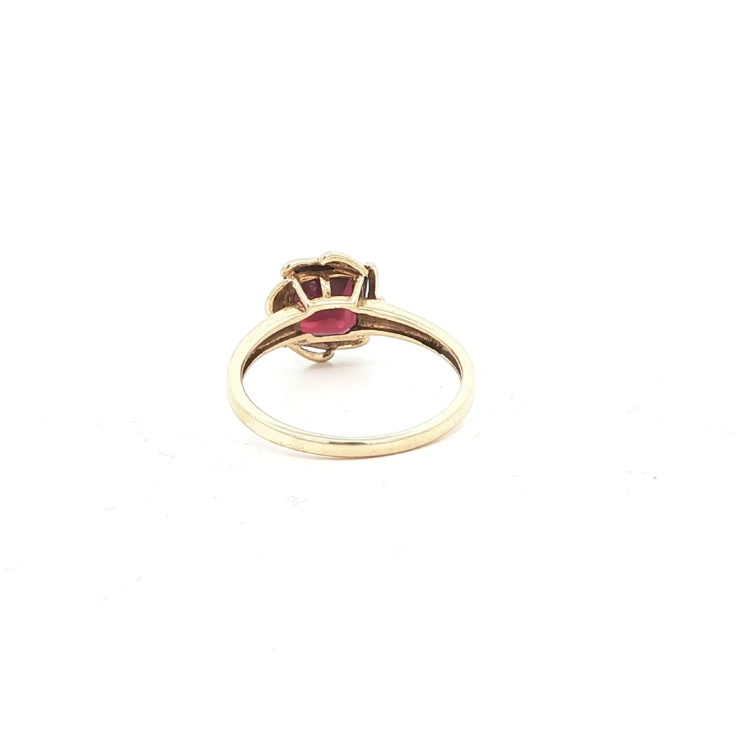 Ring Gelbgold mit rotem Farbstein