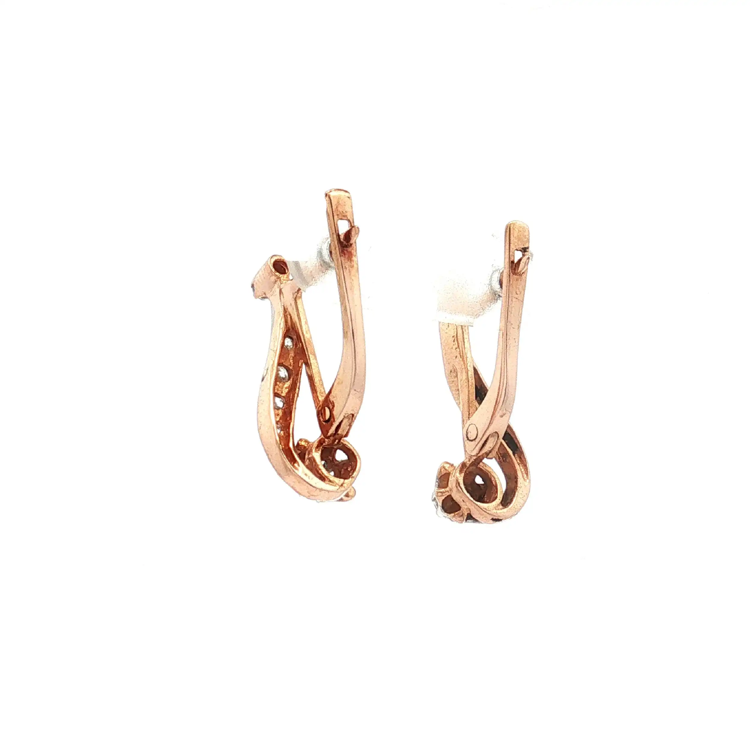 Ohrringe Bicolor mit Zirkonia Ohrringe Bicolor mit Zirkonia
