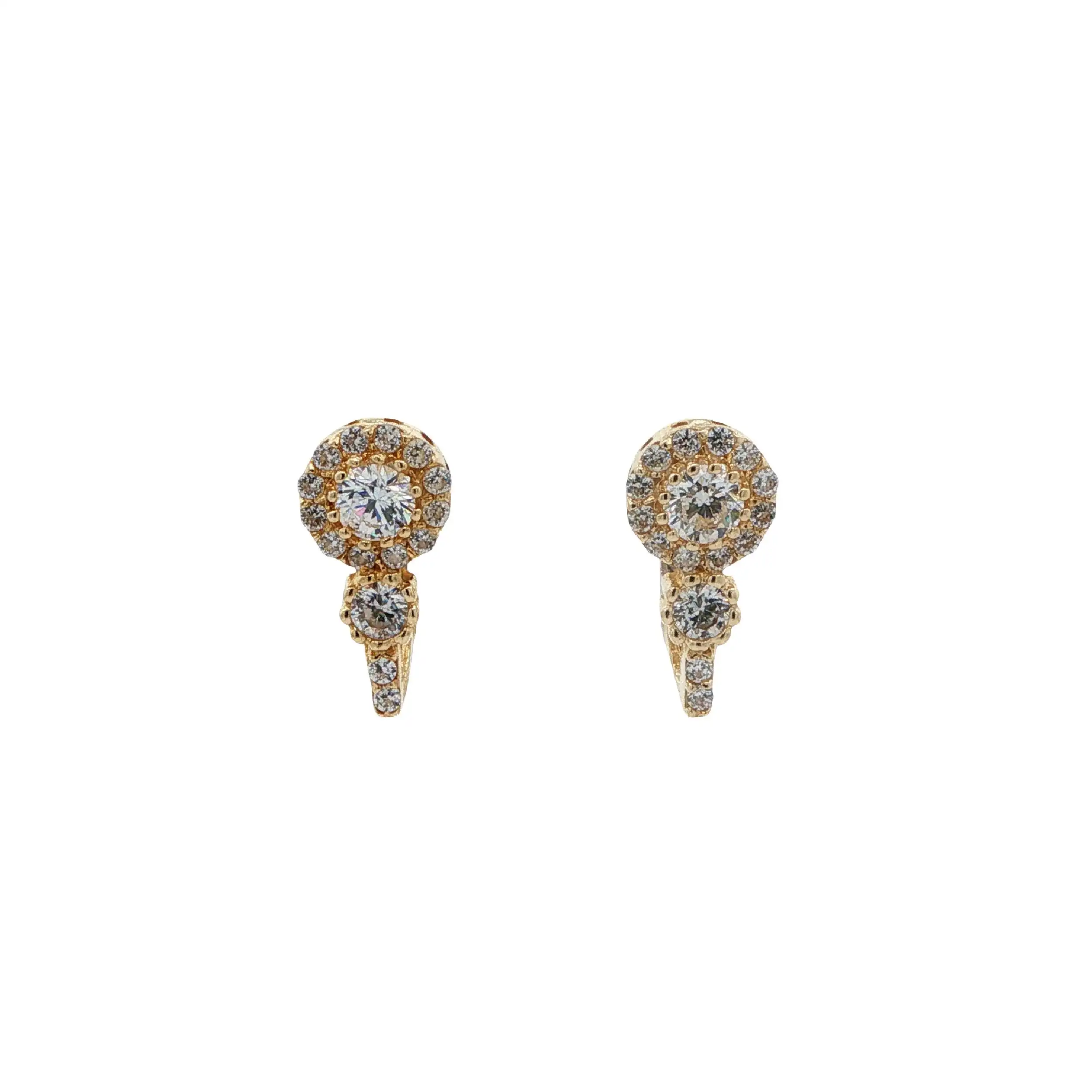 Ohrringe Bicolor mit Zirkonia Ohrringe Bicolor mit Zirkonia
