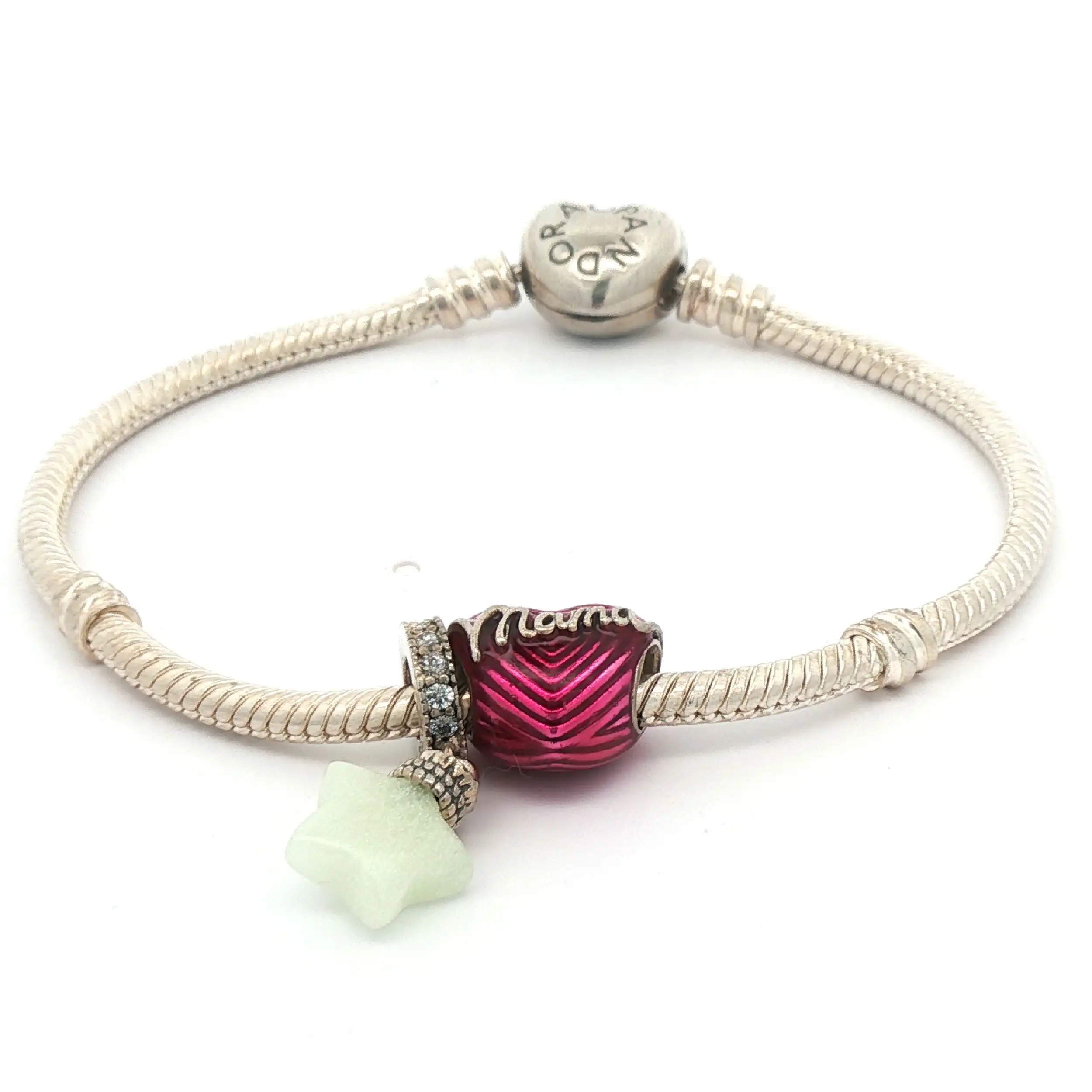Armband Silber Pandora mit 2 Charms Armband Silber Pandora mit 2 Charms