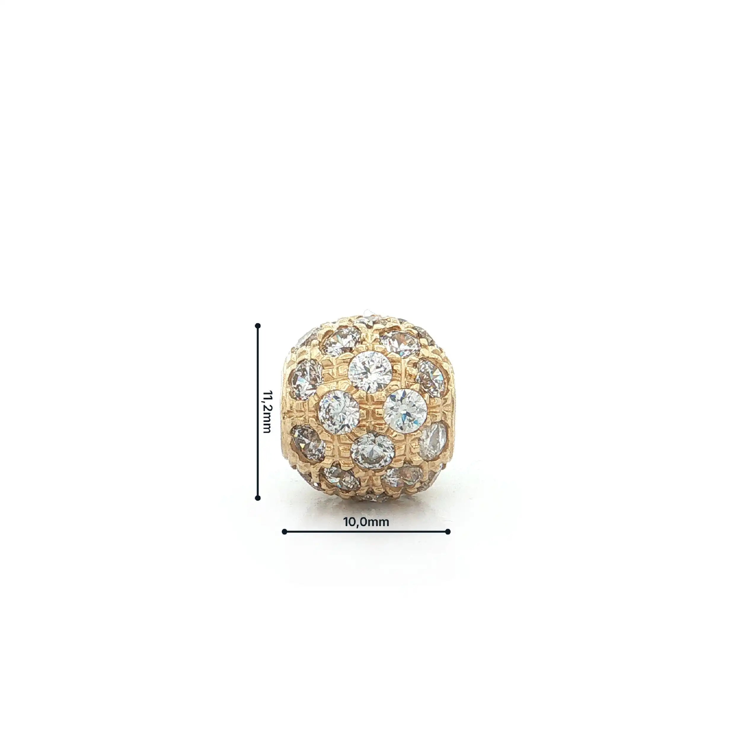 Kugelanhänger Gelbgold mit Zirkonia Kugelanhänger Gelbgold mit Zirkonia
