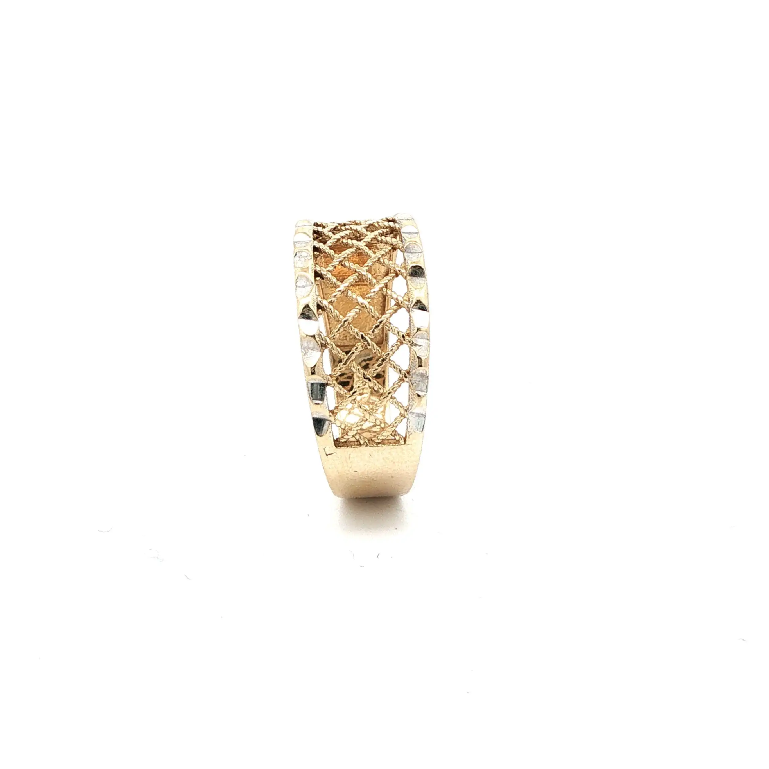 Ring Bicolor mit Gittermuster Ring Bicolor mit Gittermuster