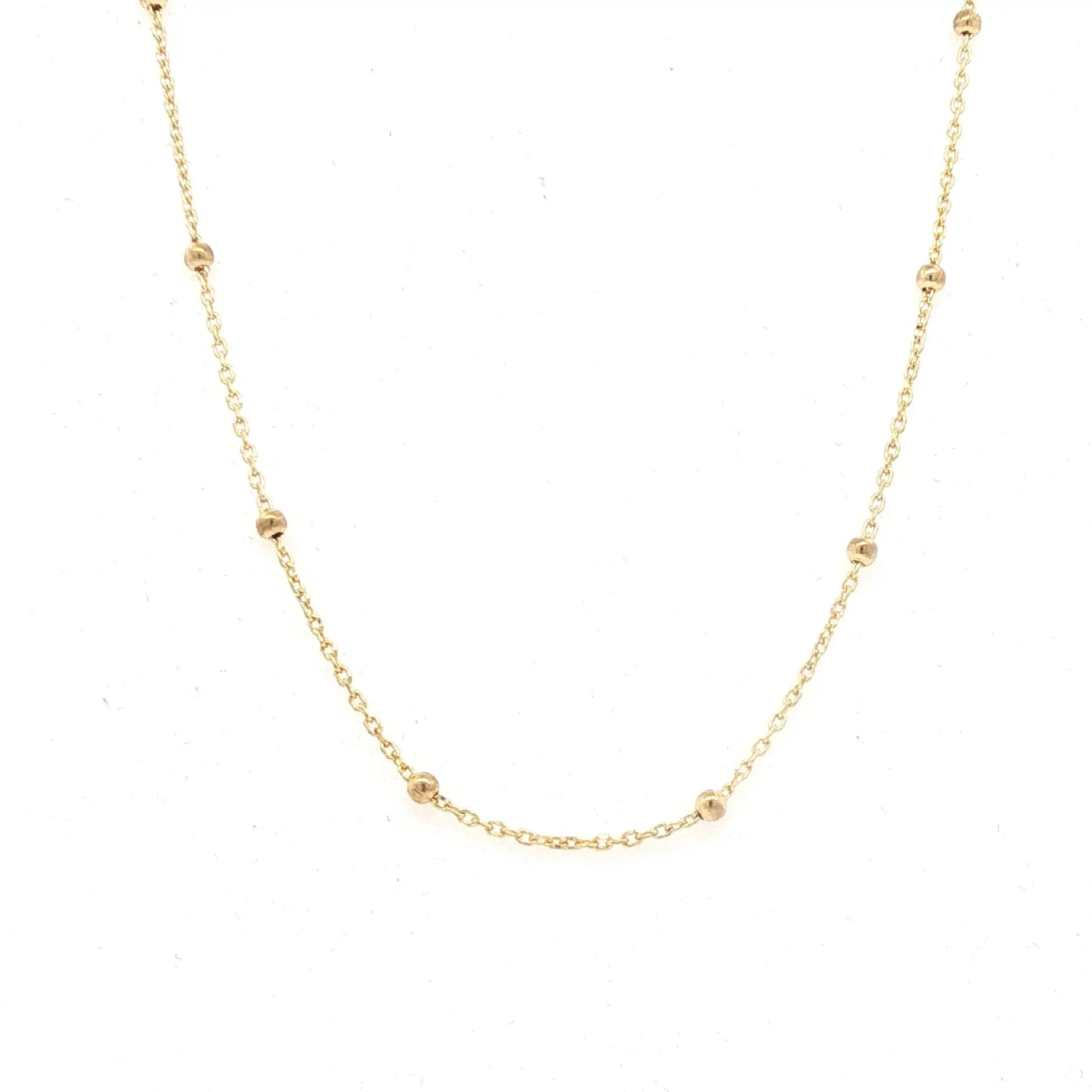 Ankerkette Gelbgold mit Kugeln