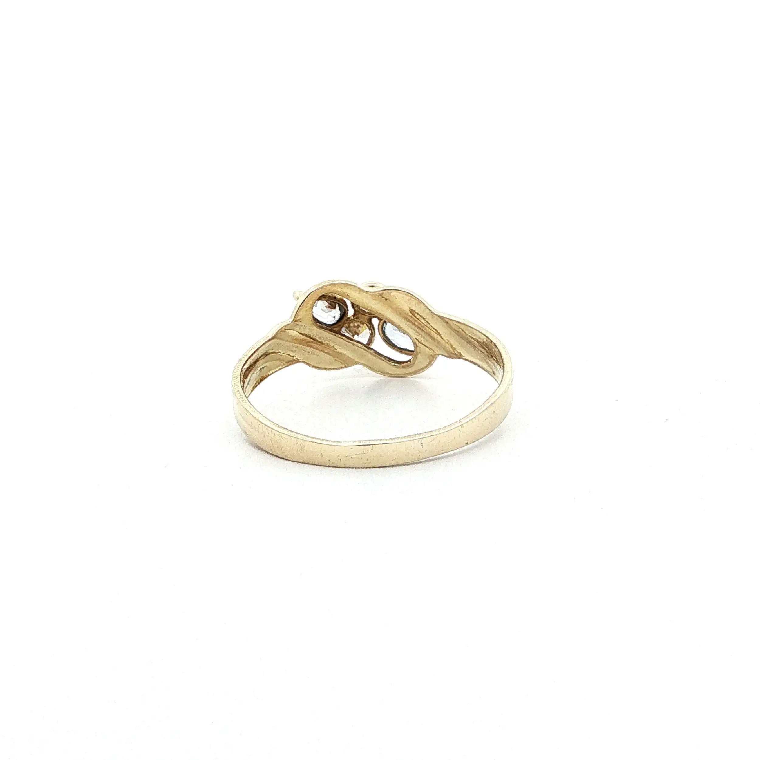 Ring Gelbgold mit hellblauen Farbsteinen & Zirkonia