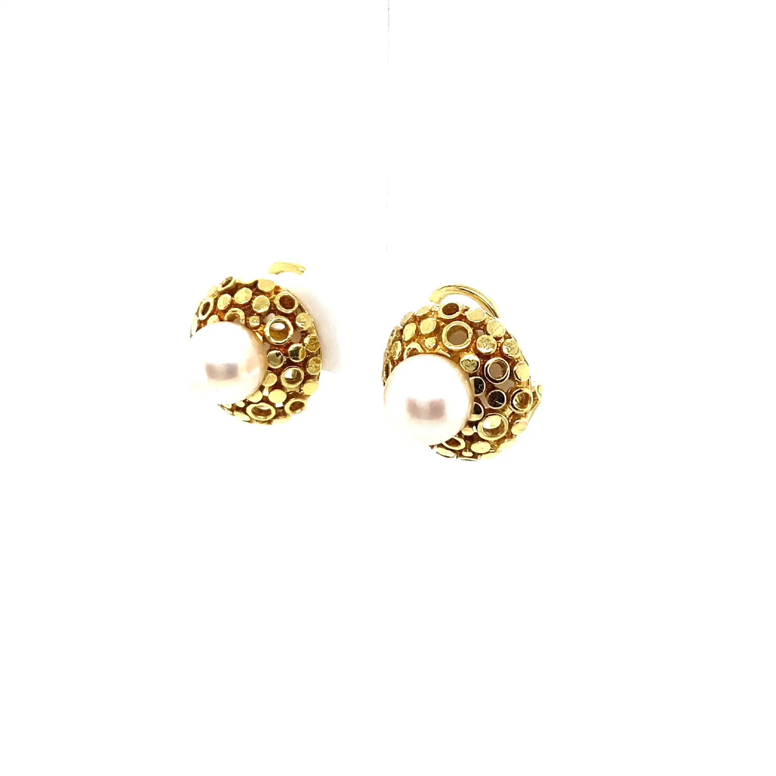 Paar Ohrclips Gelbgold mit Perle Paar Ohrclips Gelbgold mit Perle