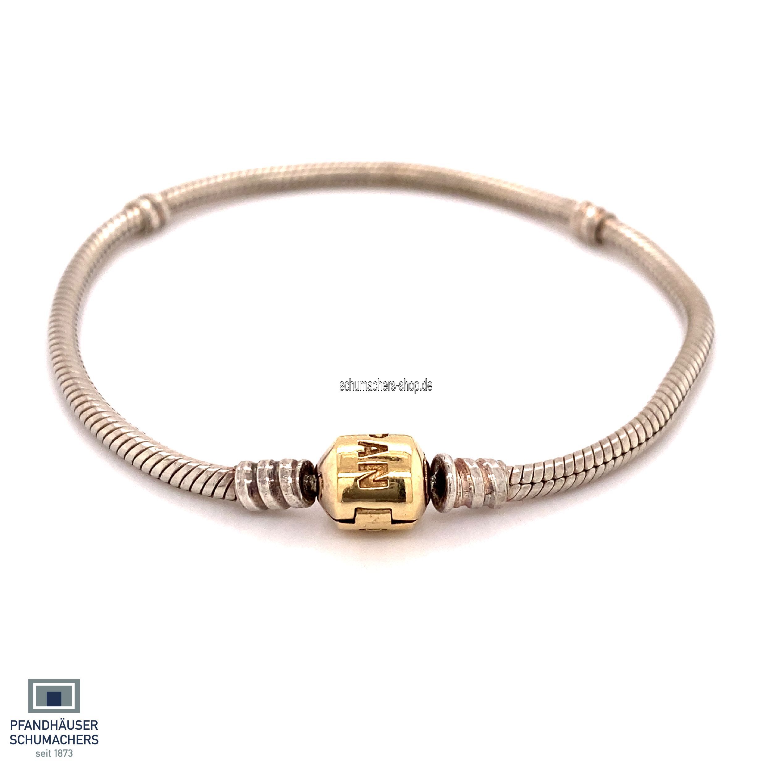 Pandora Armband Silber mit Gelbgoldschloss