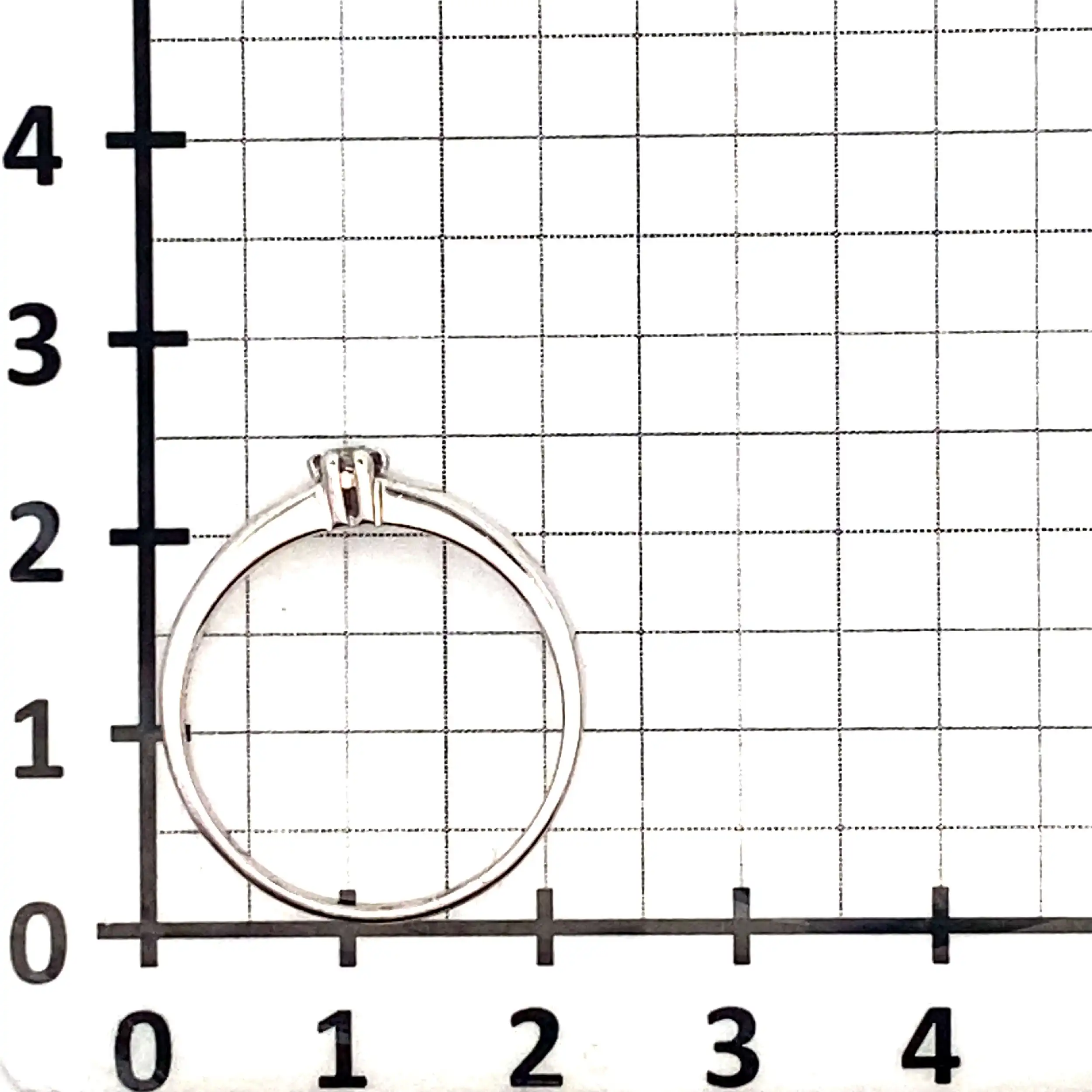 Ring Weißgold "Christ" mit Brillant Solitär, graviert mit 0,08ct
