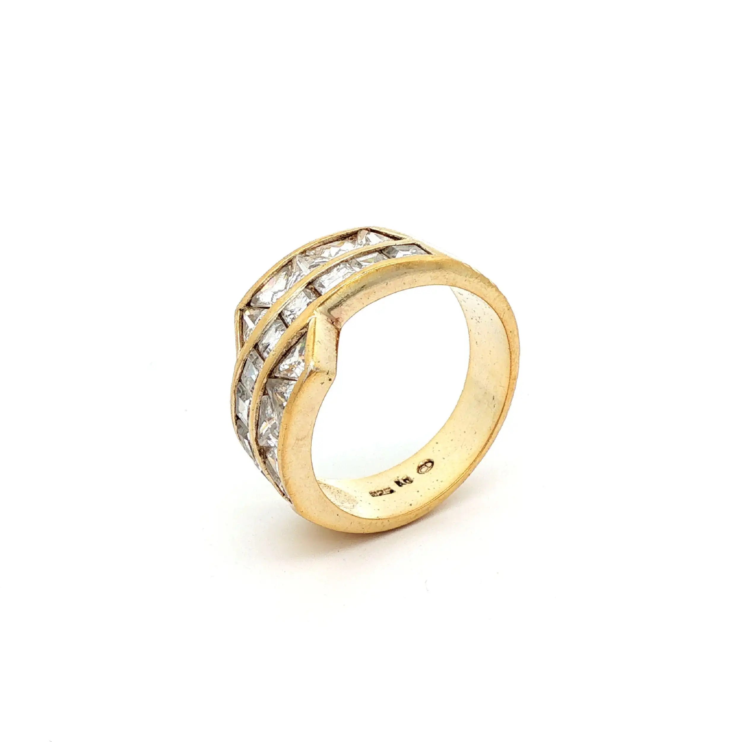 Ring Silber vergoldet mit Zirkonia