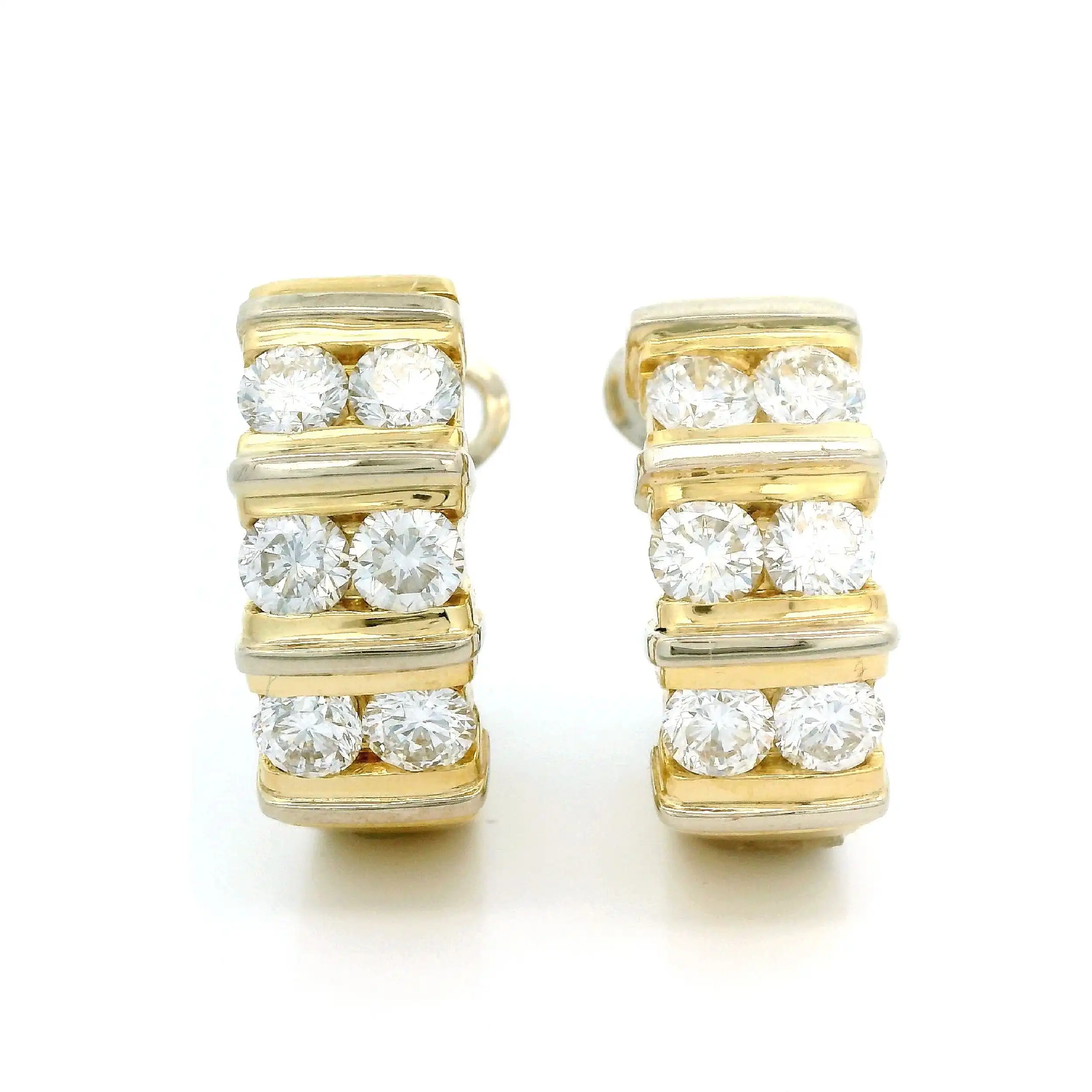 Halbcreolen Gelbgold mit Brillanten Halbcreolen Gelbgold mit Brillanten