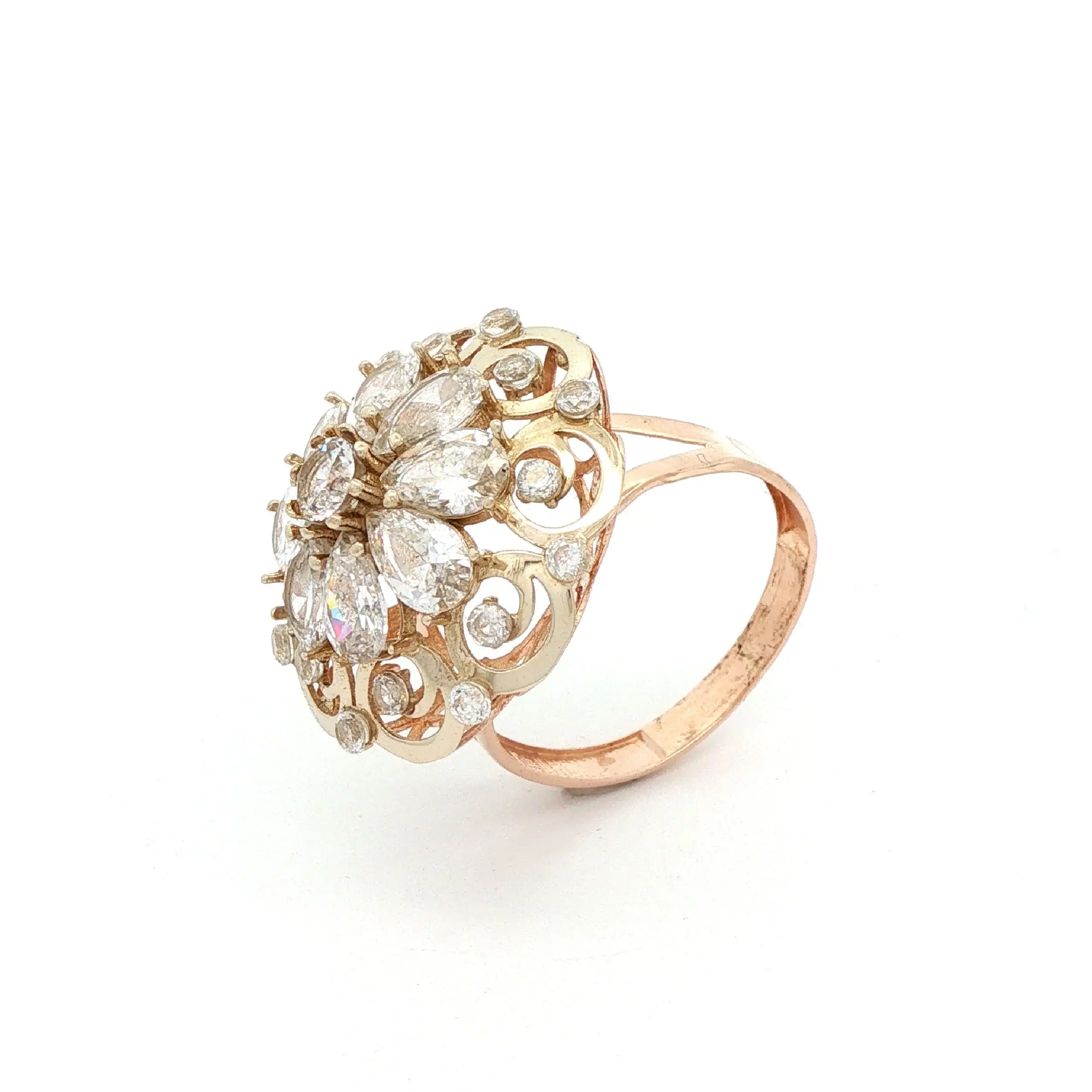 Ring Rotgold mit Zirkonia Ring Rotgold mit Zirkonia